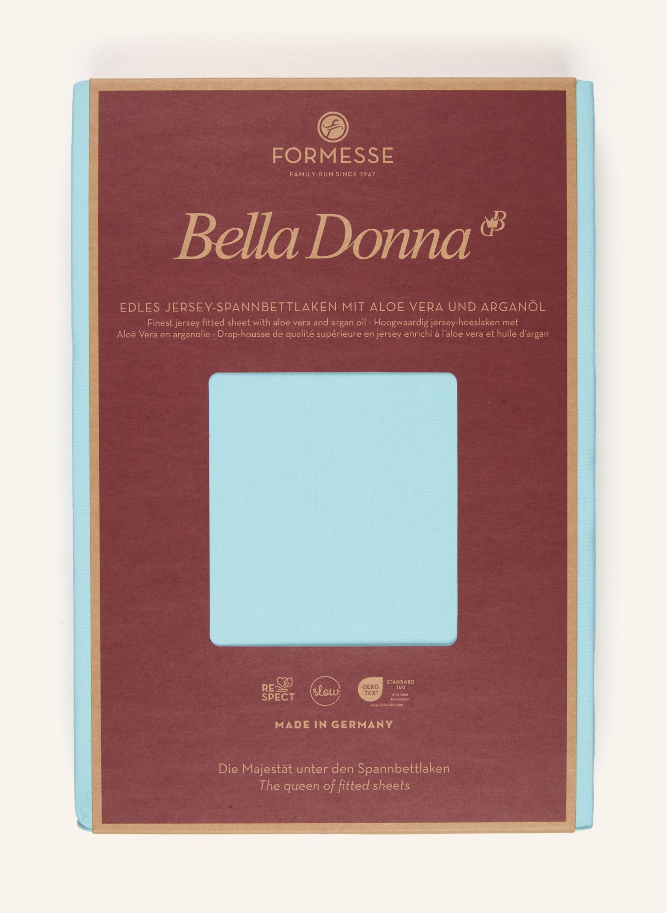 FORMESSE Prześcieradło z gumką BELLA DONNA: TURKUSOWY