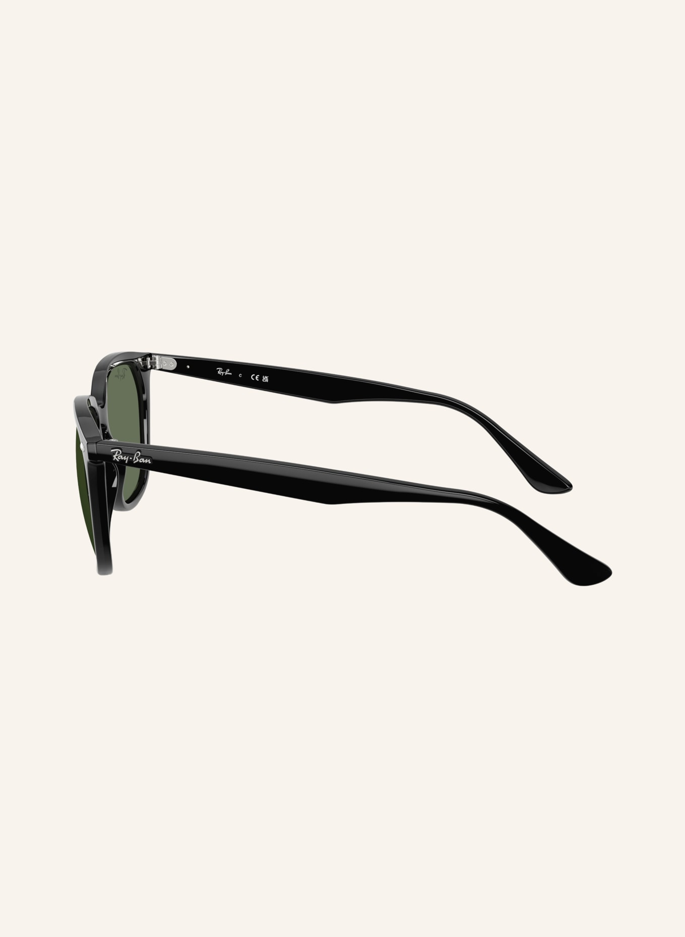 Ray-Ban Lunettes de soleil RB4362: NOIR/ VERT FONCÉ