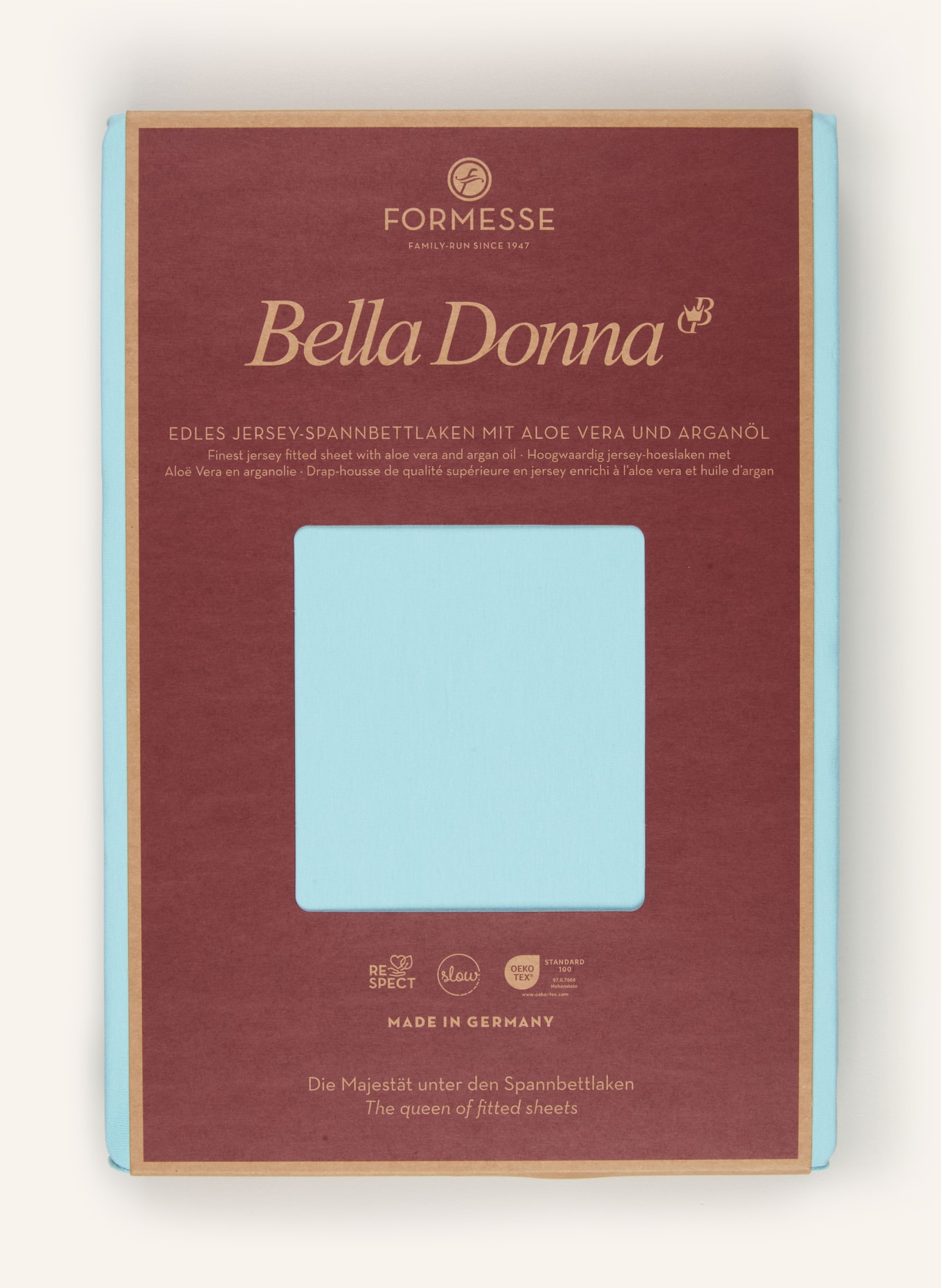 FORMESSE Prześcieradło z gumką BELLA DONNA: TURKUSOWY