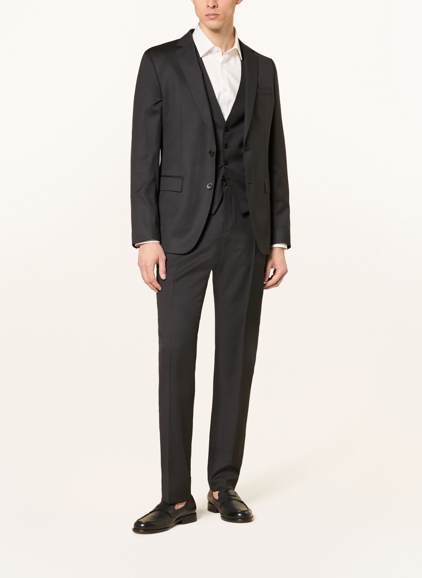 BOSS Suit vest HUGE slim fit: 001 BLACK