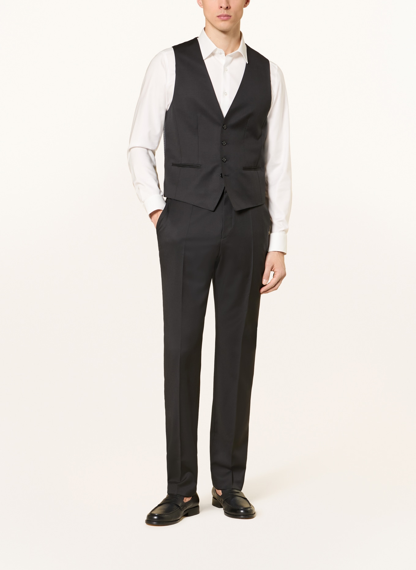 BOSS Suit vest HUGE slim fit: 001 BLACK