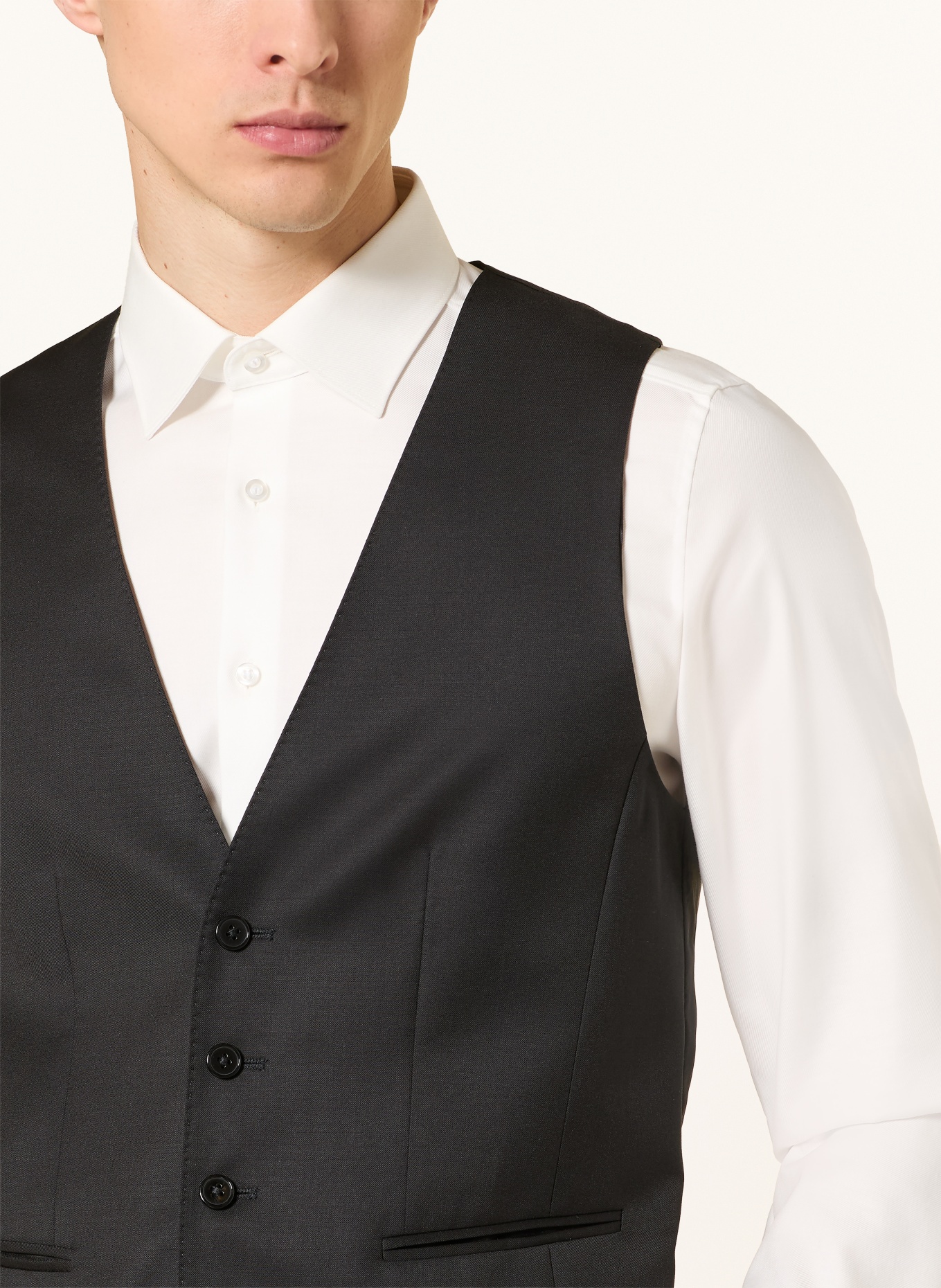 BOSS Suit vest HUGE slim fit: 001 BLACK