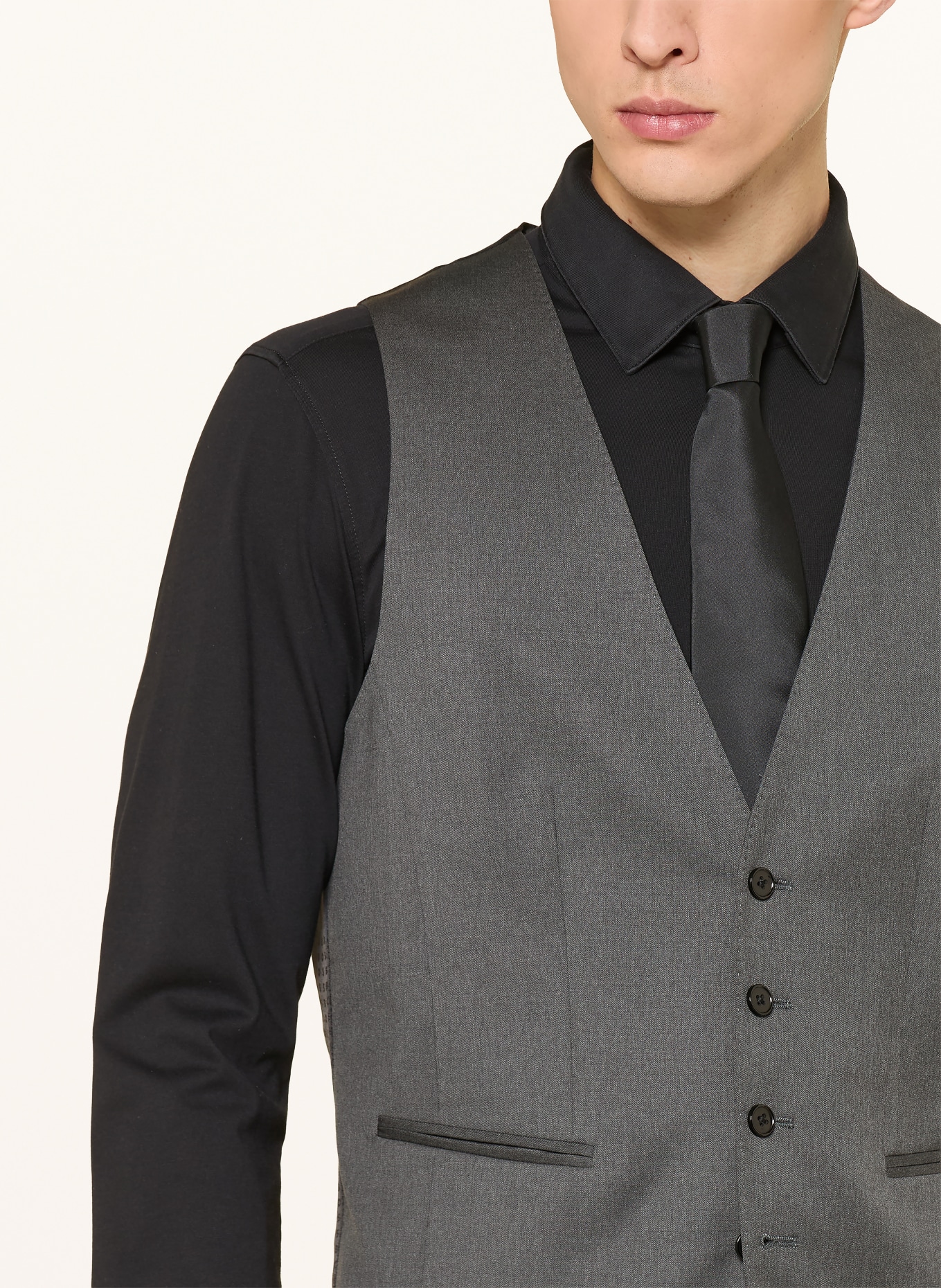 BOSS Suit vest HUGE slim fit: 021 DARK GREY