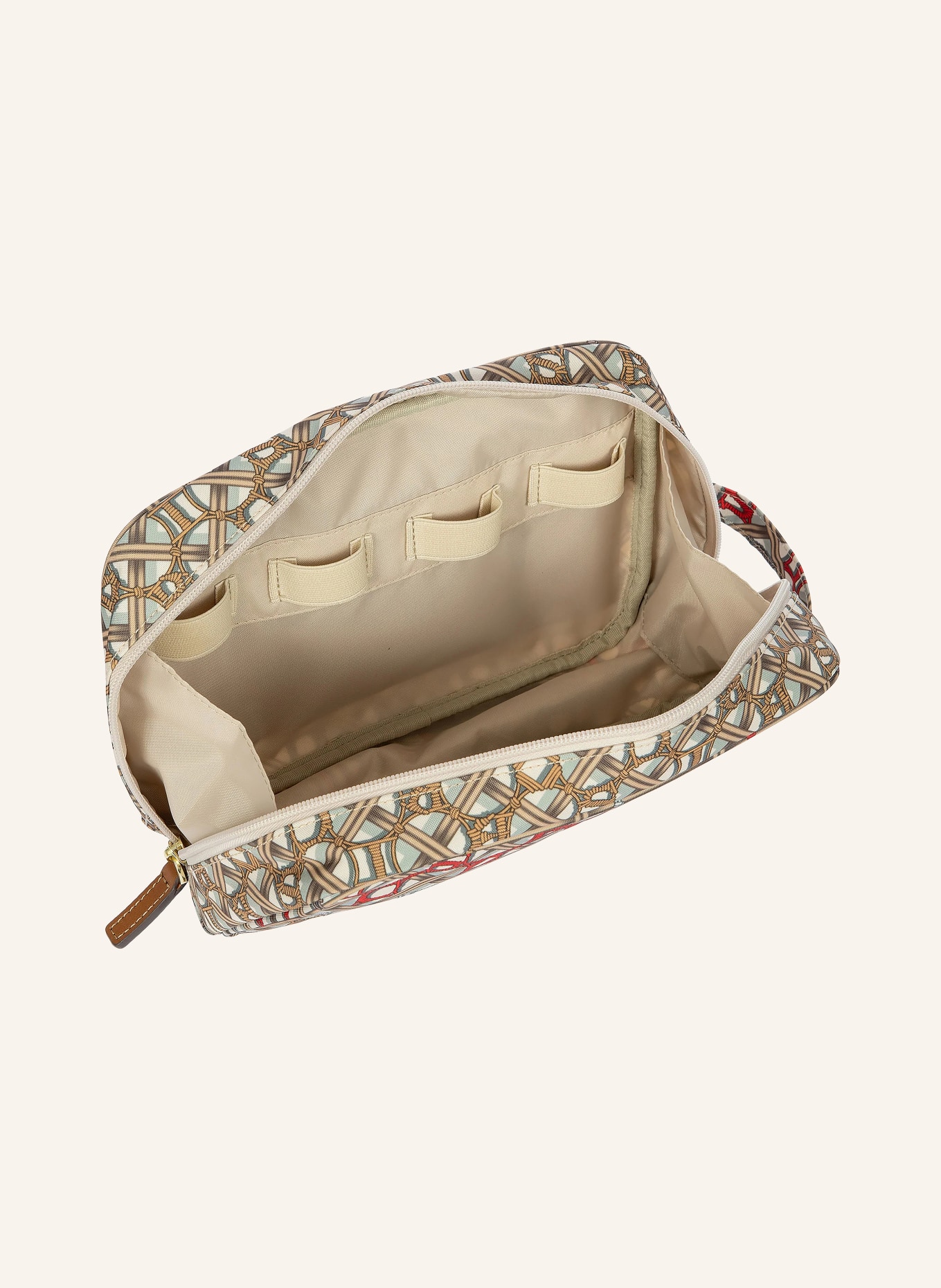 BRIC'S Kosmetiktasche X-TRAVEL: CREME / BEIGE / ROT