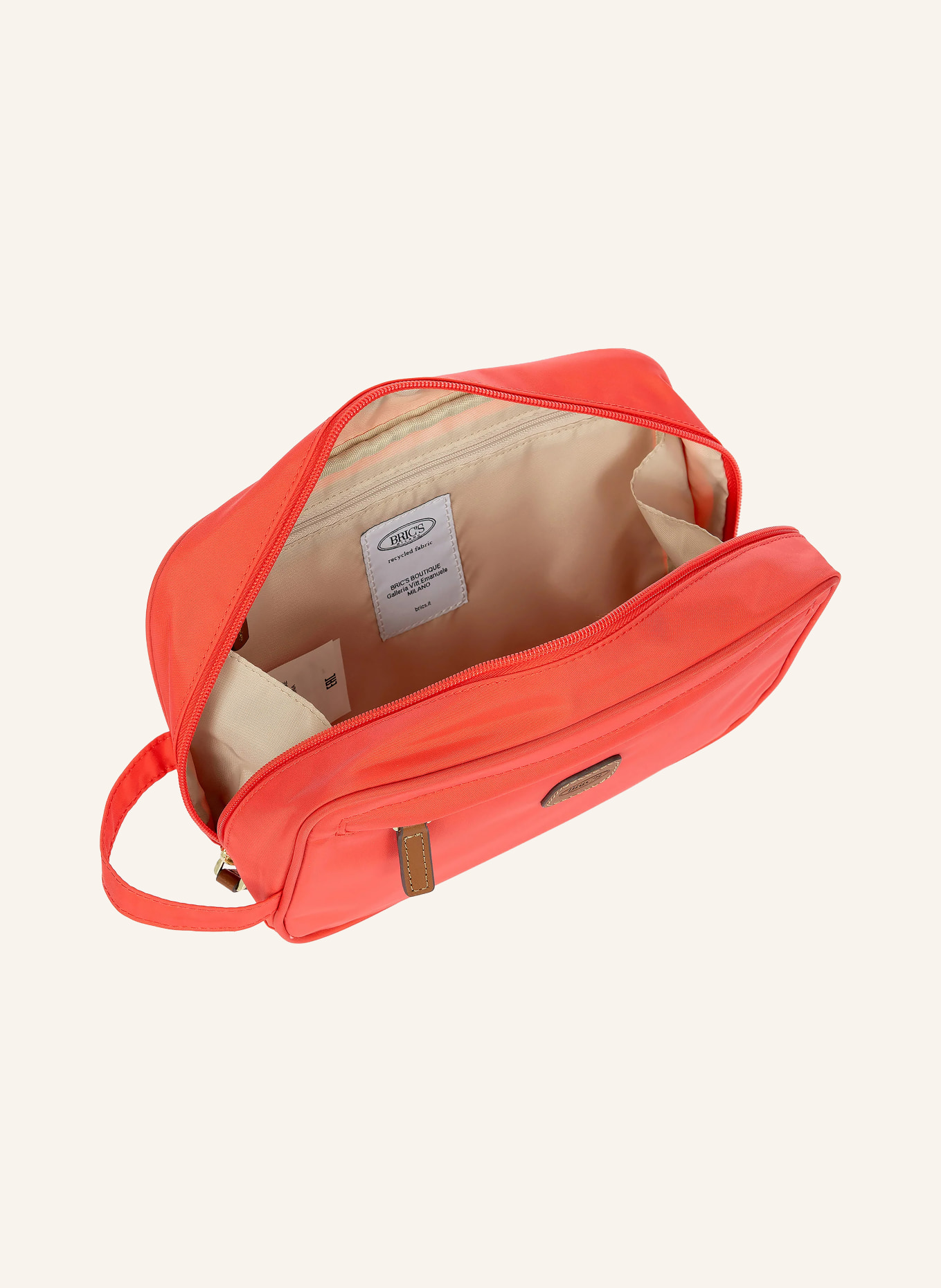BRIC'S Kosmetiktasche X-TRAVEL: ROT / GOLD / BRAUN