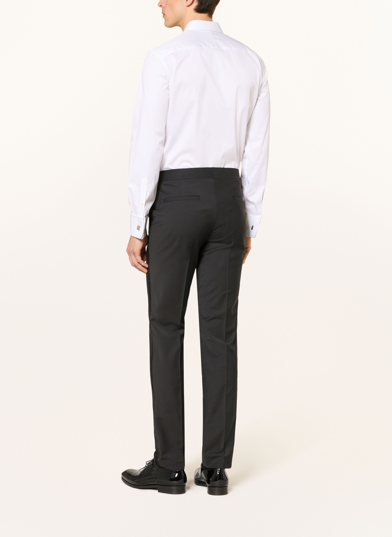HUGO Smokingbroek HESTEN Extra Slim Fit: 001 BLACK