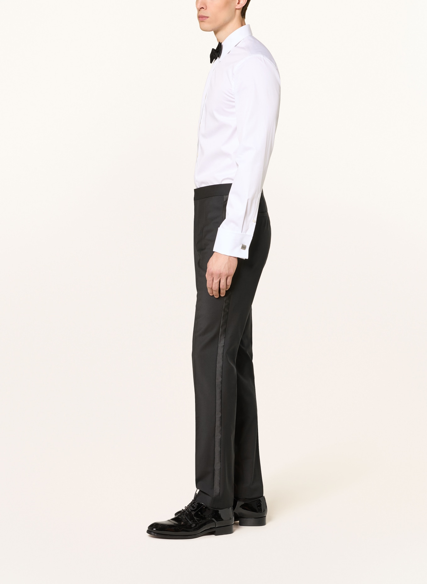 HUGO Smokingbroek HESTEN Extra Slim Fit: 001 BLACK