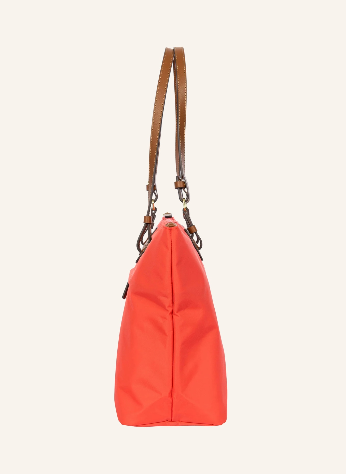BRIC'S Schultertasche mit Pouch: ROT / GOLD / BRAUN
