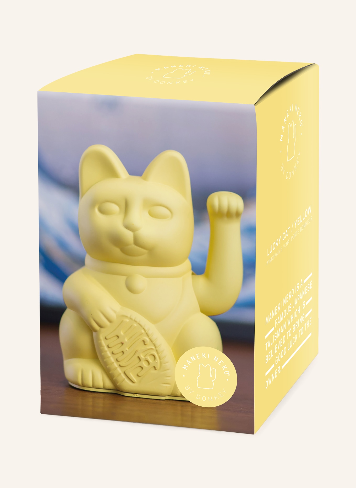 DONKEY Dekofigur LUCKY CAT: GELB