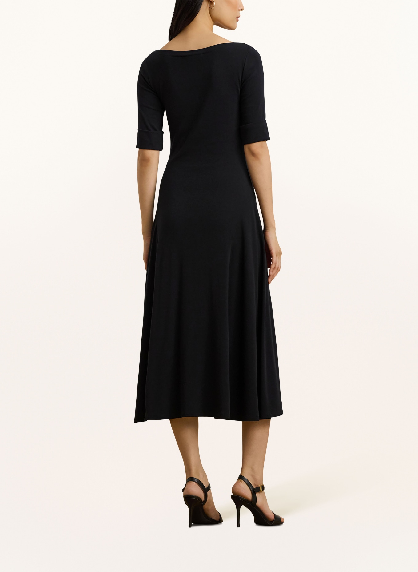 LAUREN RALPH LAUREN Jersey jurk: ZWART