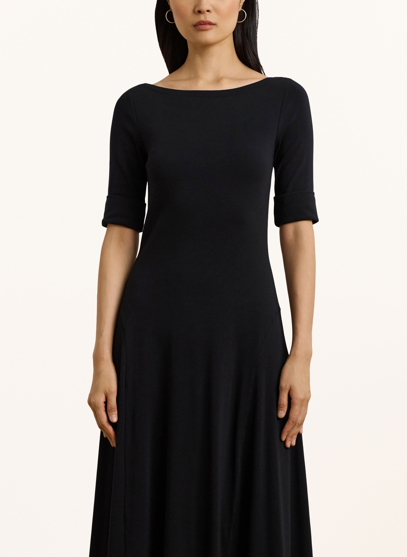 LAUREN RALPH LAUREN Jersey jurk: ZWART