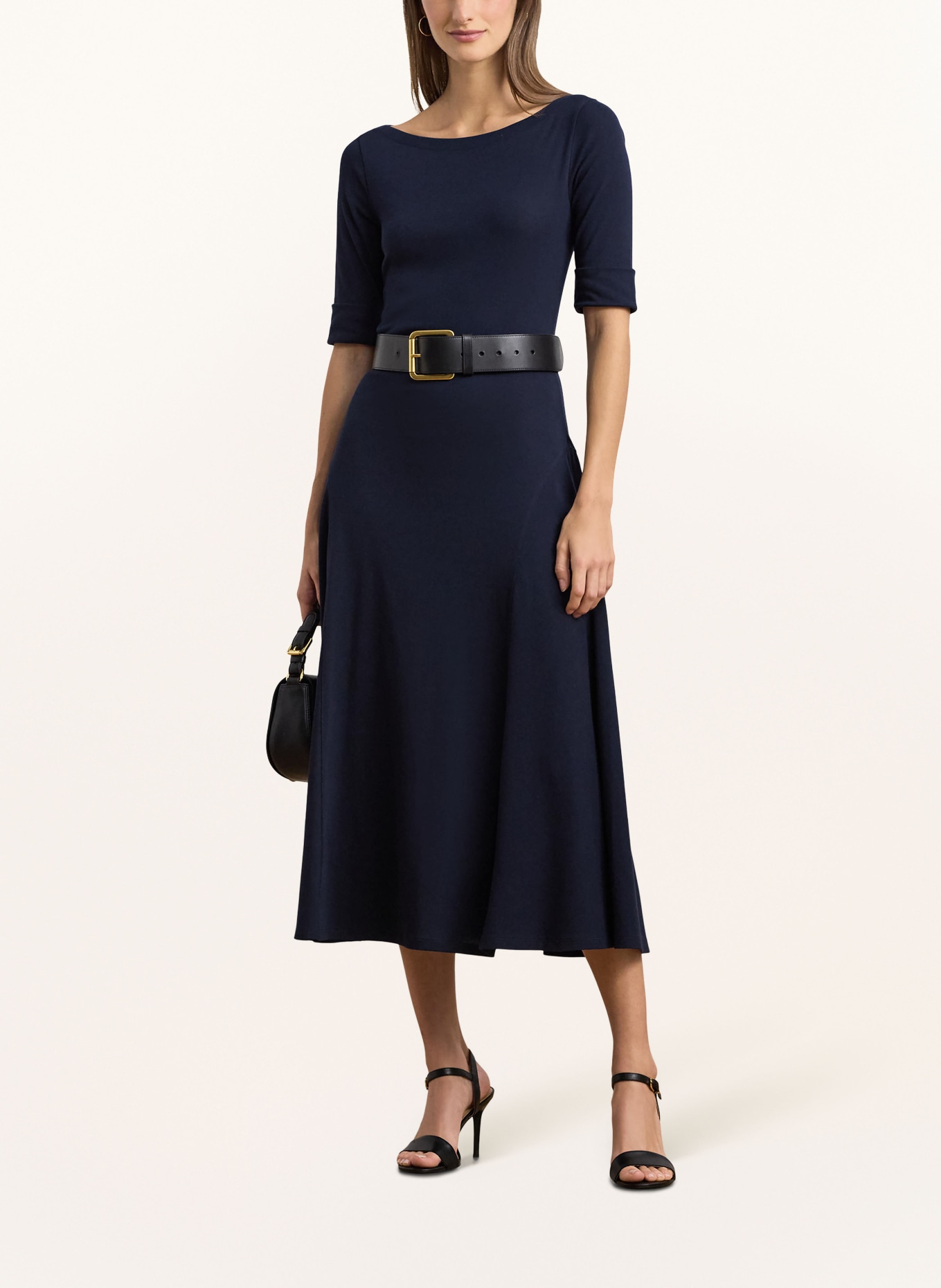 LAUREN RALPH LAUREN Jersey jurk: DONKERBLAUW
