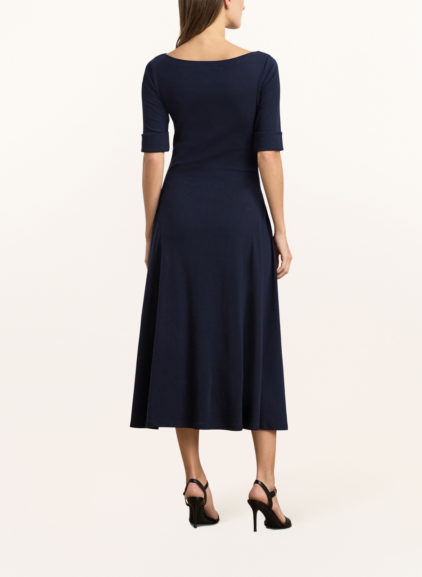 LAUREN RALPH LAUREN Jersey jurk: DONKERBLAUW