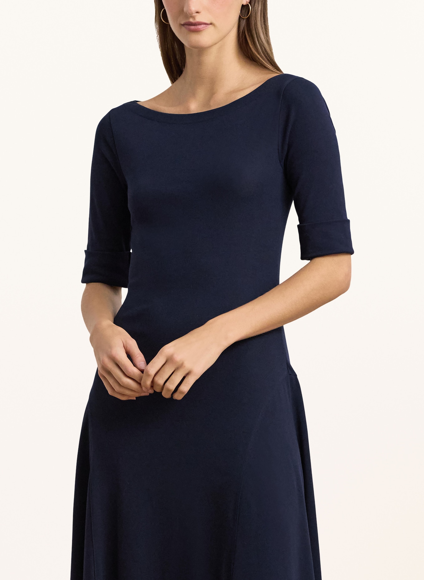LAUREN RALPH LAUREN Jersey jurk: DONKERBLAUW