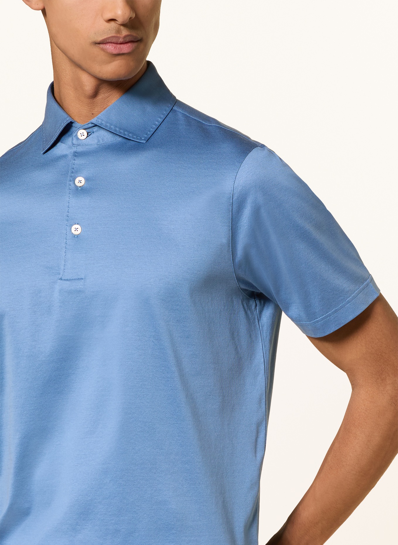 GRAN SASSO Jersey polo shirt: BLUE