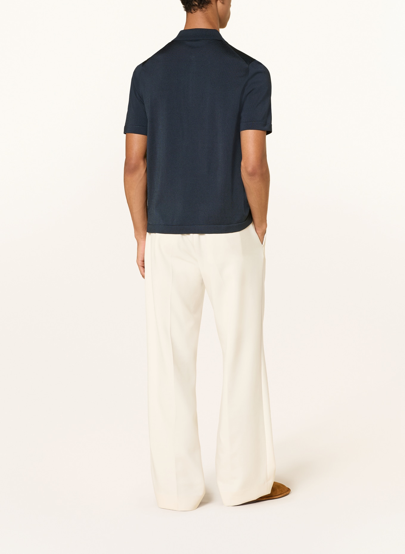 SANDRO Koszulka polo z dzianiny: GRANATOWY