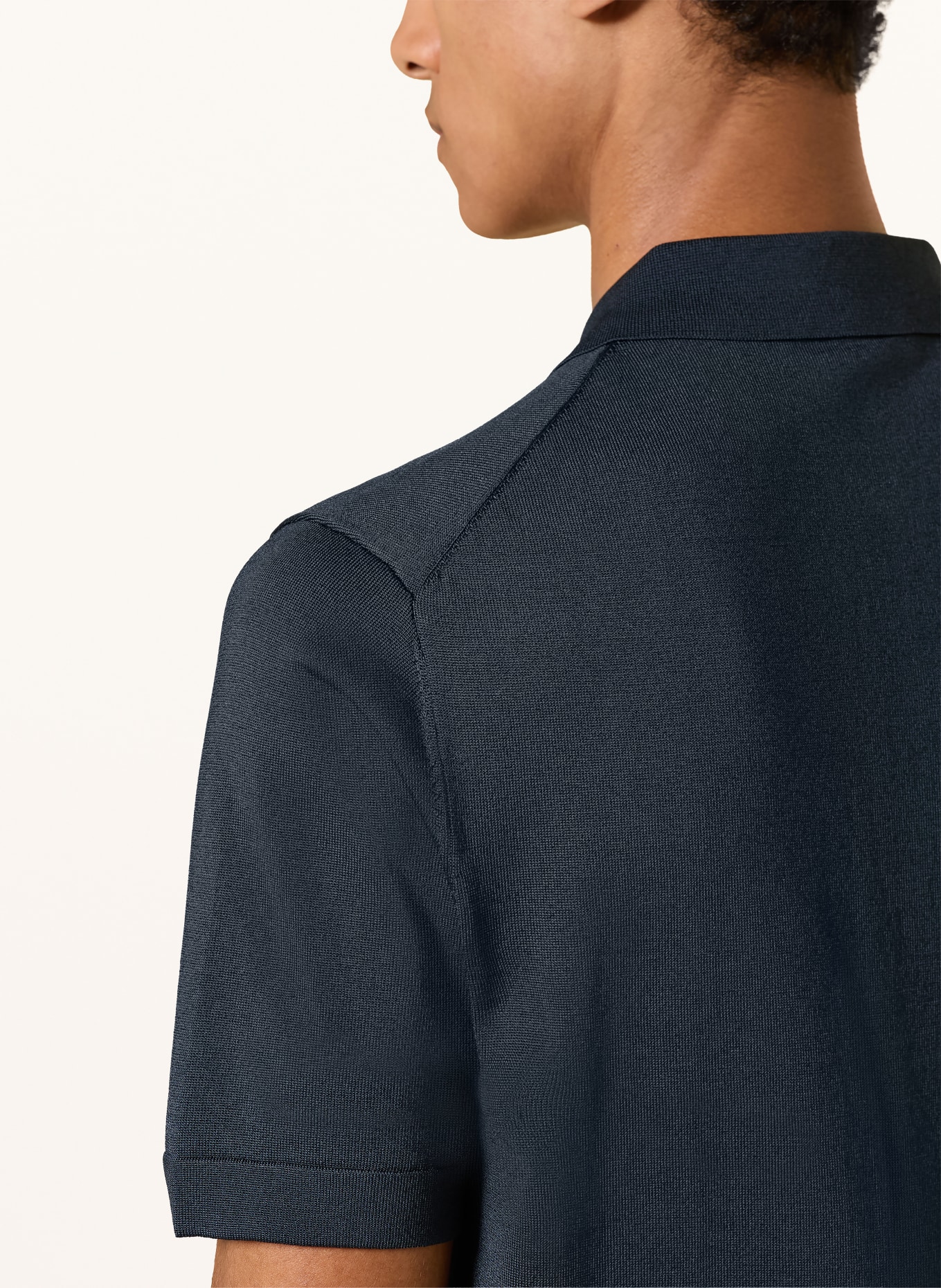 SANDRO Koszulka polo z dzianiny: GRANATOWY