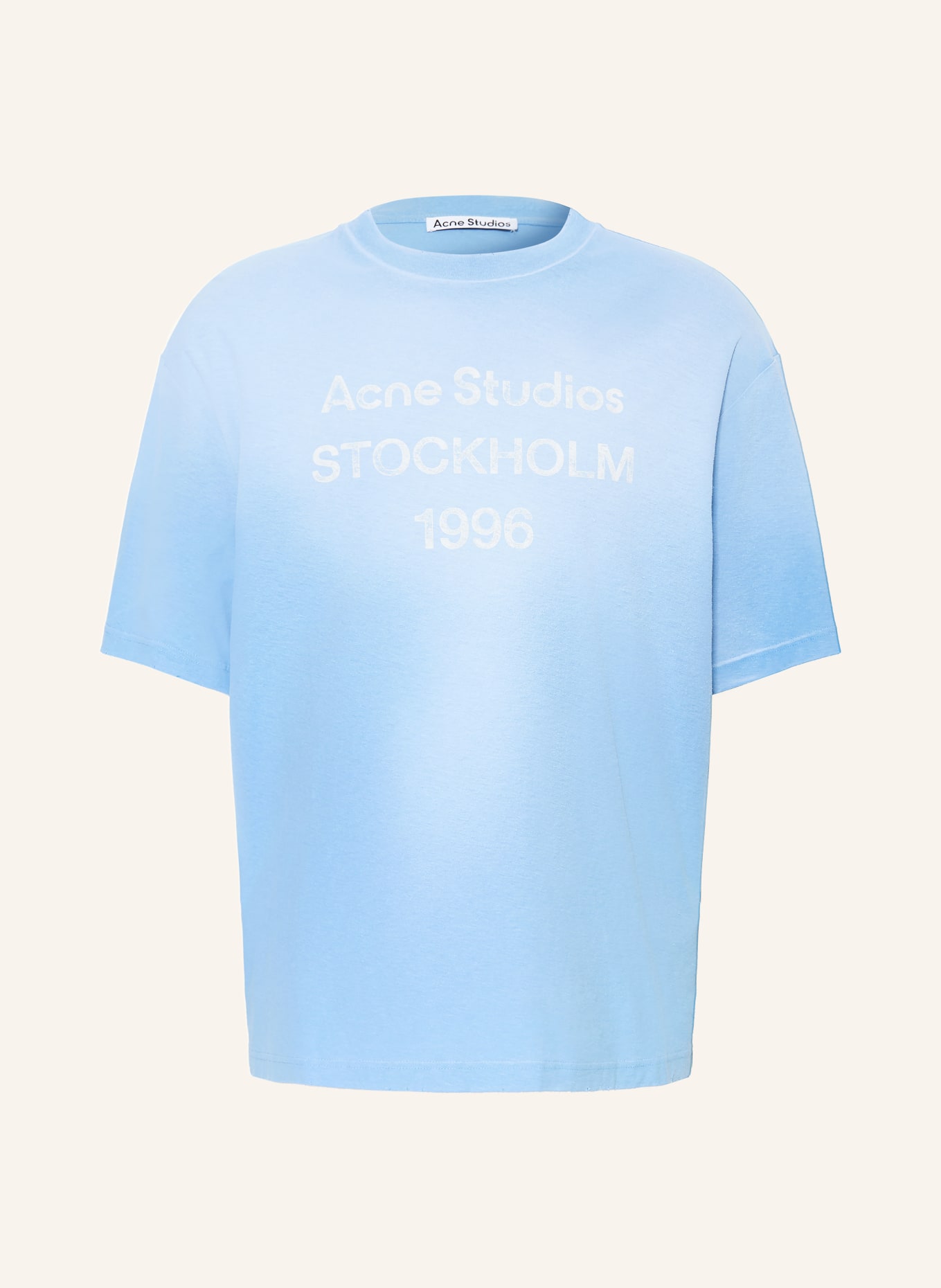 Acne Studios T-Shirt: HELLBLAU / WEISS