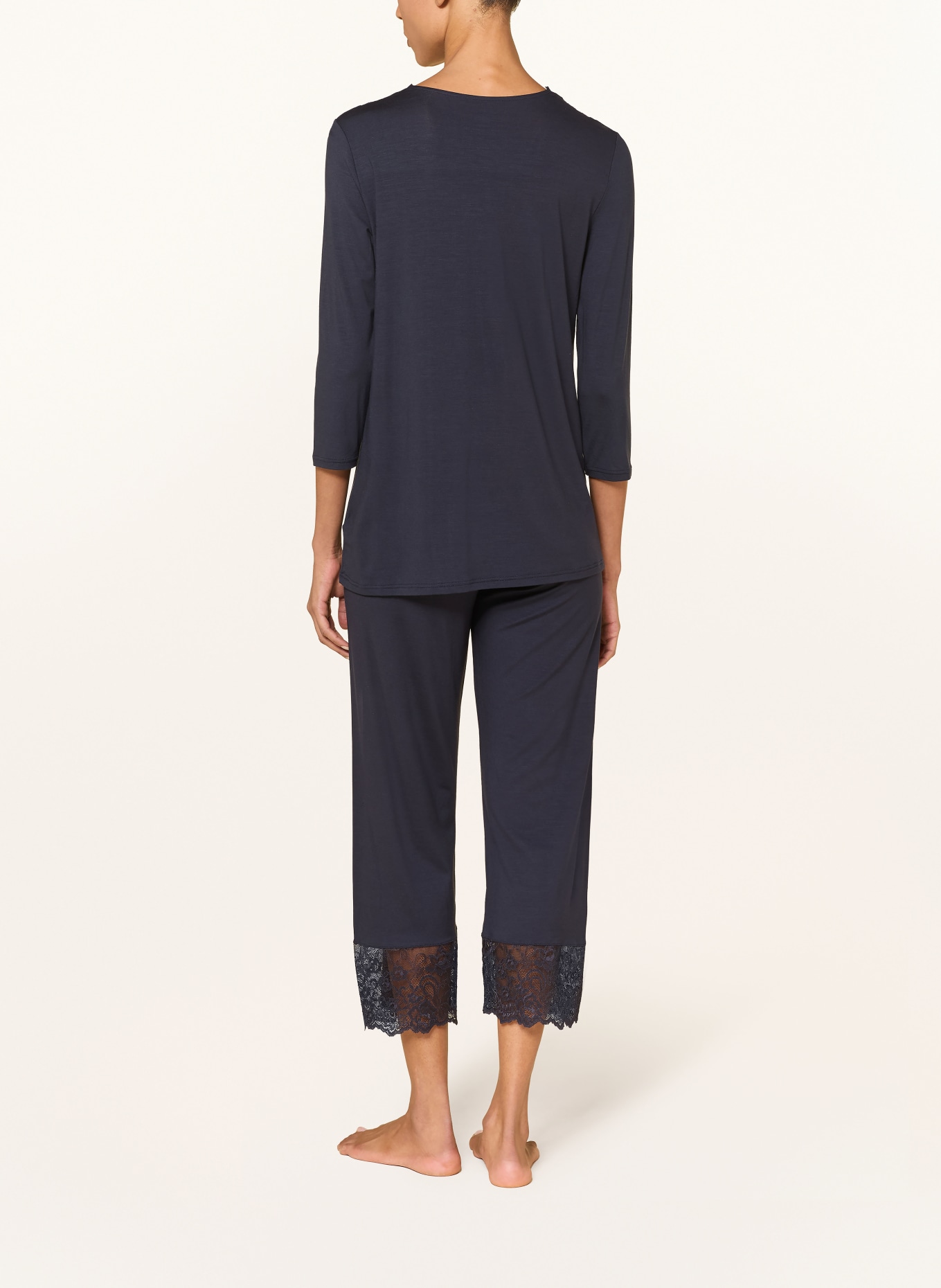 CALIDA 7/8-Schlafanzug ELEGANT DREAMS: DUNKELBLAU