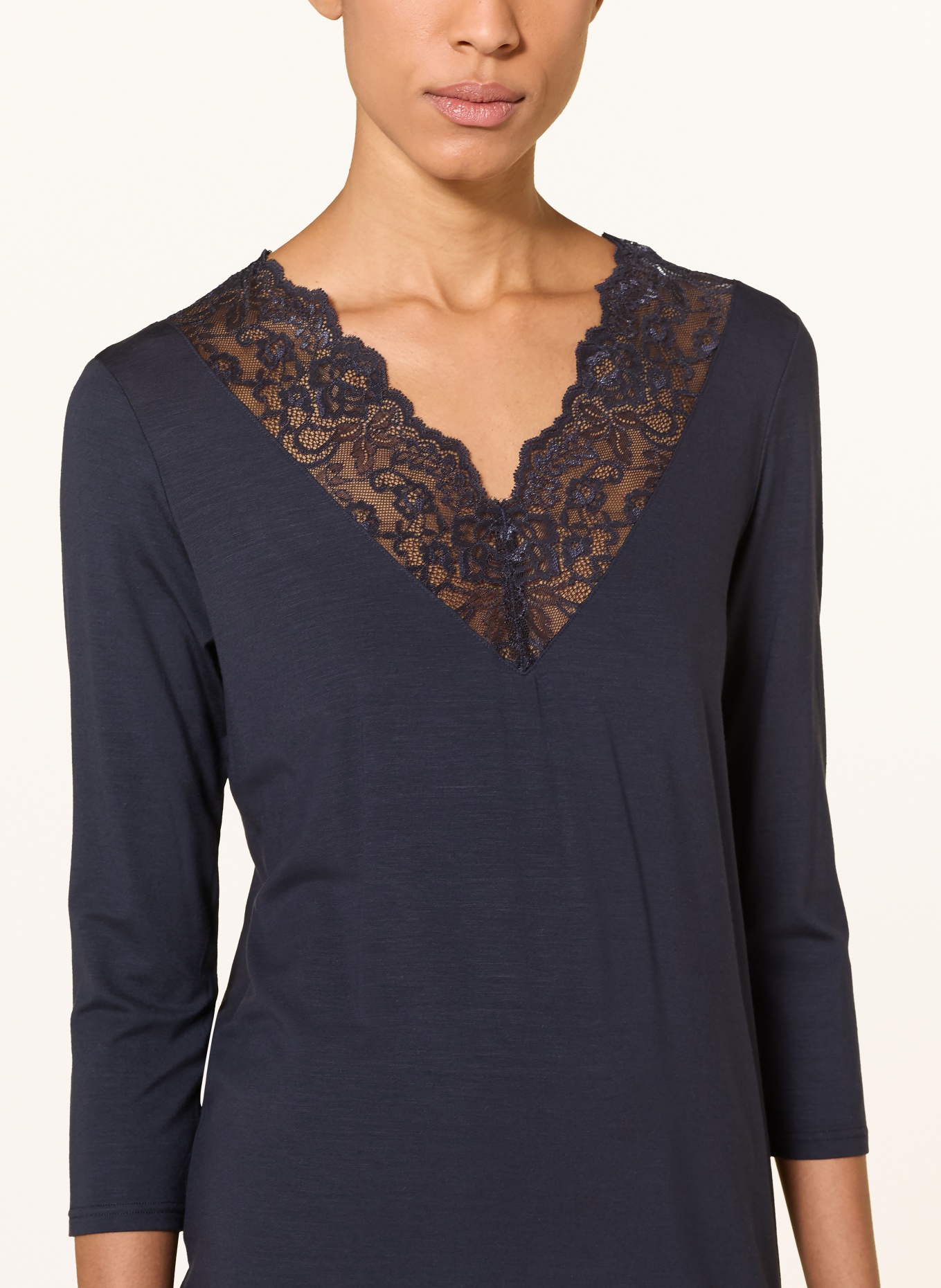 CALIDA 7/8-Schlafanzug ELEGANT DREAMS: DUNKELBLAU