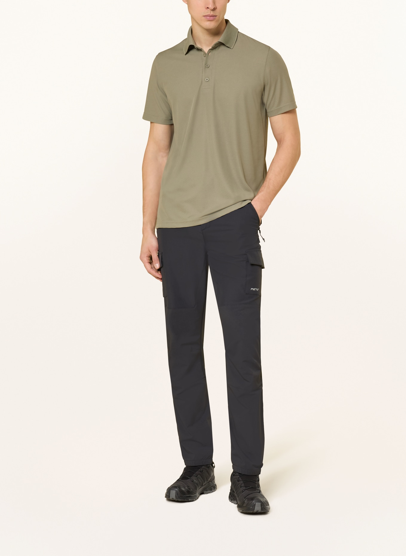 me°ru' Functioneel poloshirt BRISTOL: OLIJF