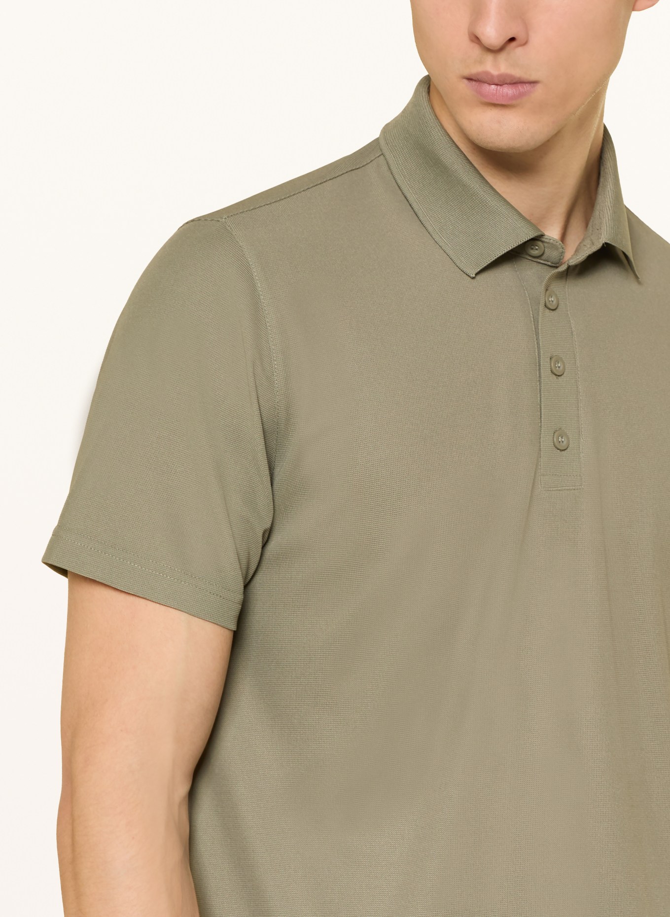 me°ru' Functioneel poloshirt BRISTOL: OLIJF