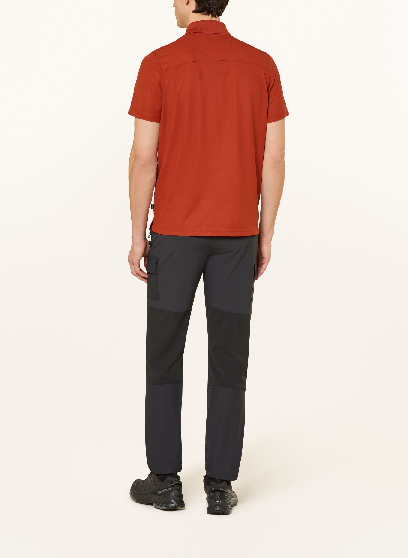 me°ru' Functioneel poloshirt BRISTOL: DONKERORANJE