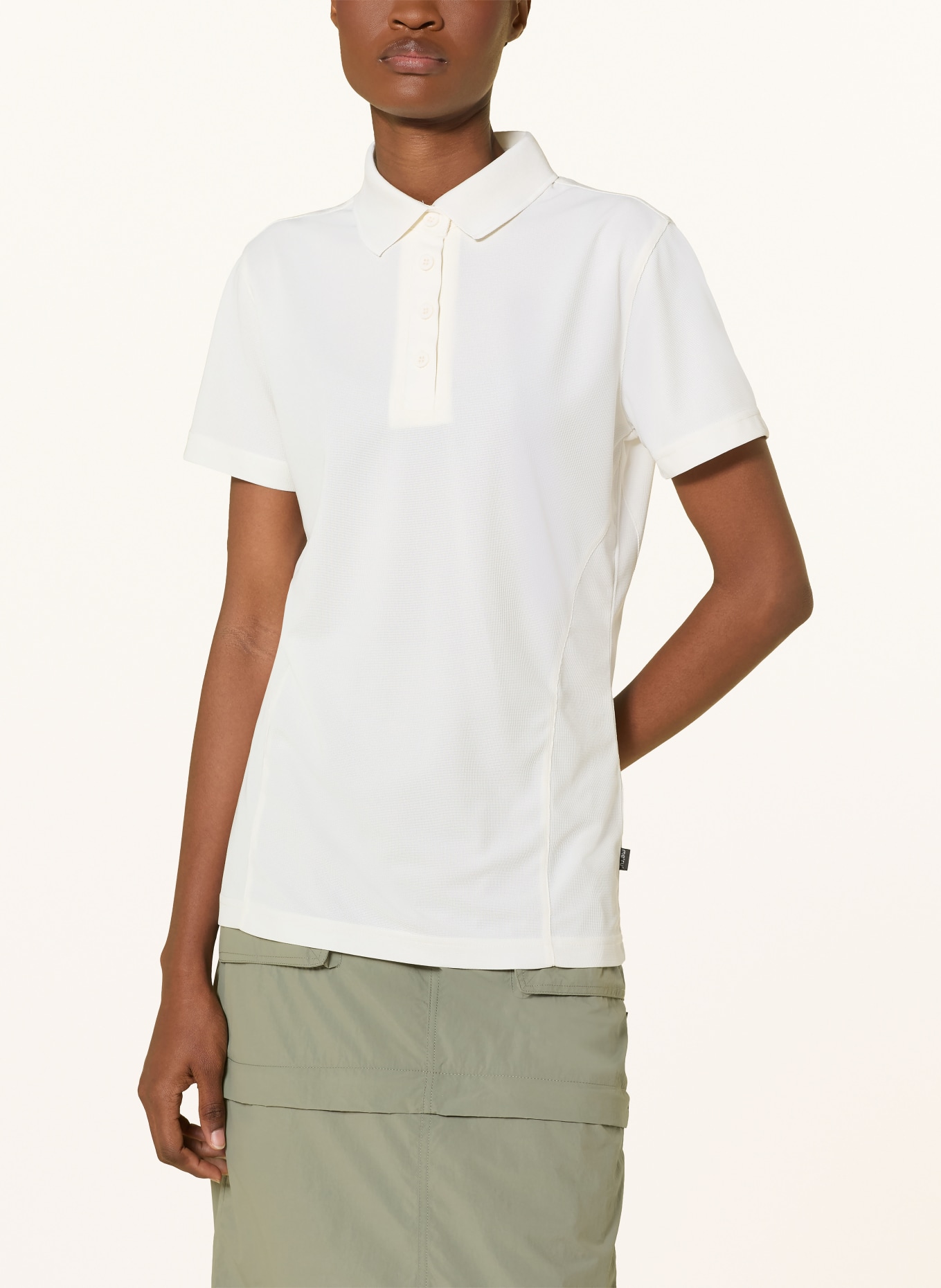 me°ru' Funktions-Poloshirt BRISTOL: WEISS