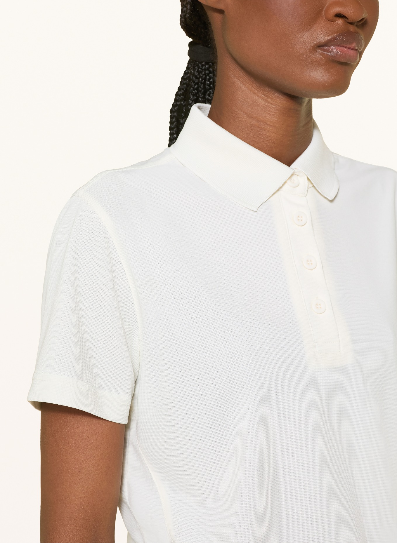 me°ru' Funktions-Poloshirt BRISTOL: WEISS