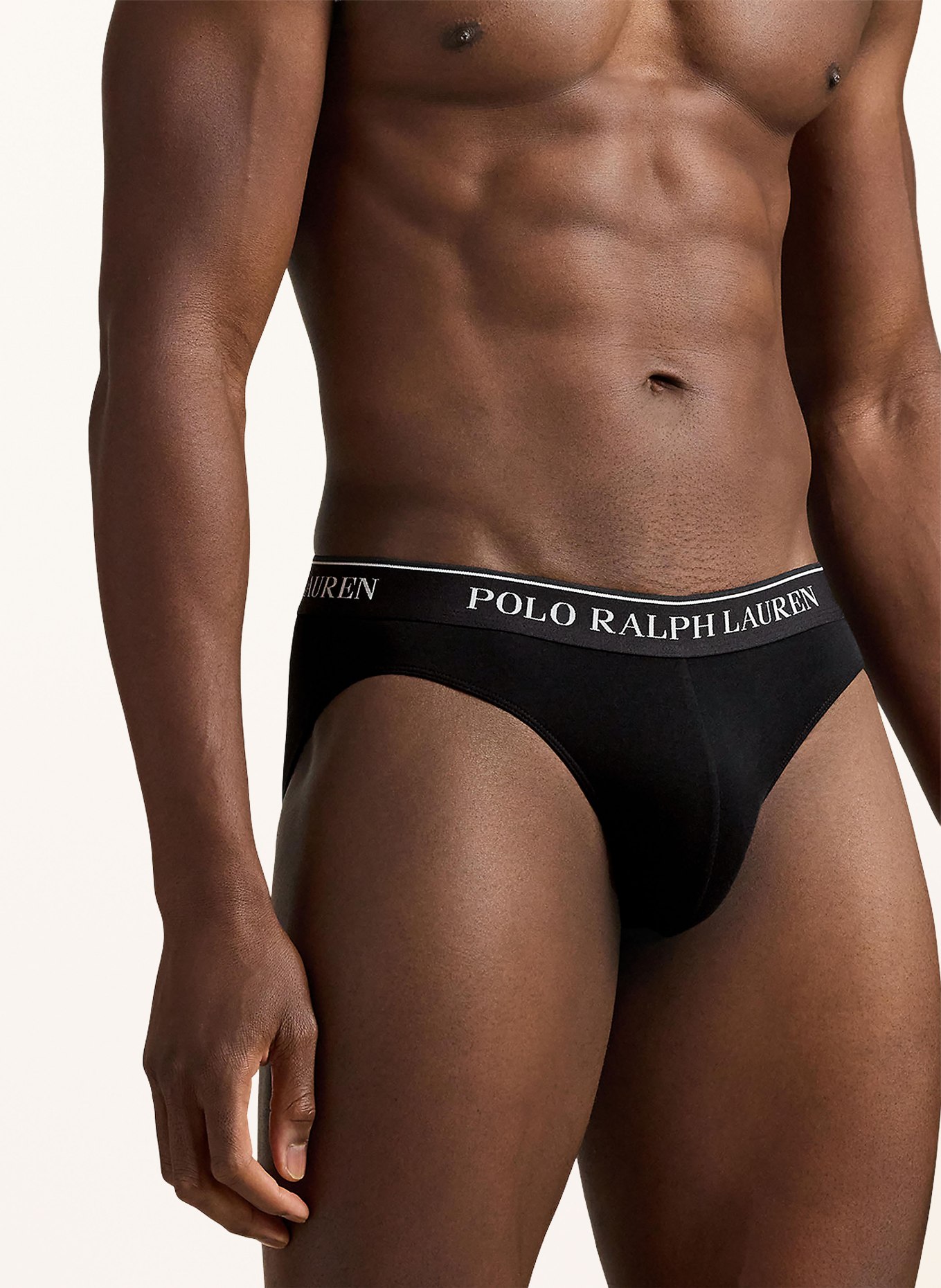 POLO RALPH LAUREN Lot de 3 slips: NOIR / BLANC / GRIS