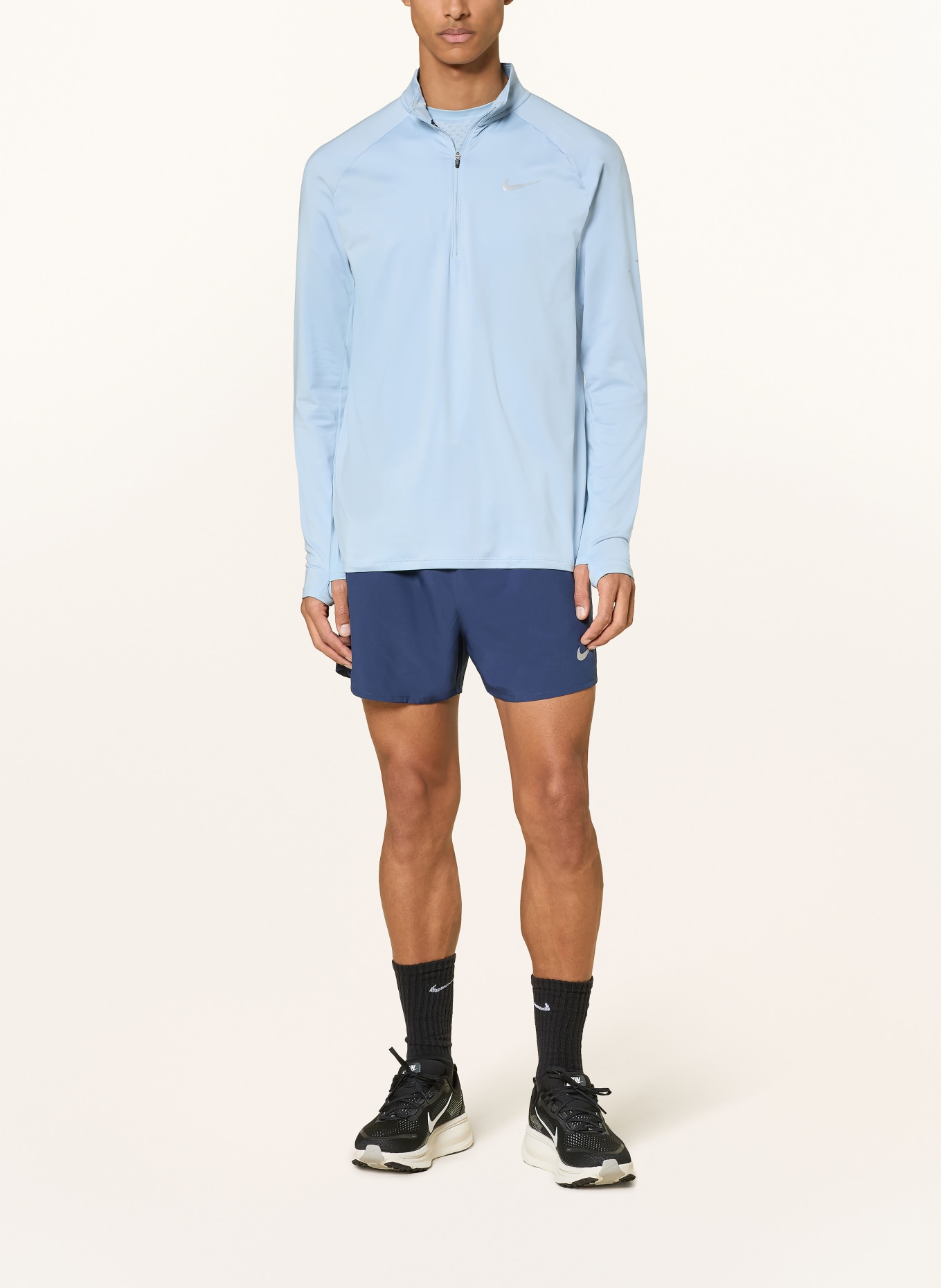 Nike 2-in-1-Laufshorts CHALLENGER: DUNKELBLAU / GRAU