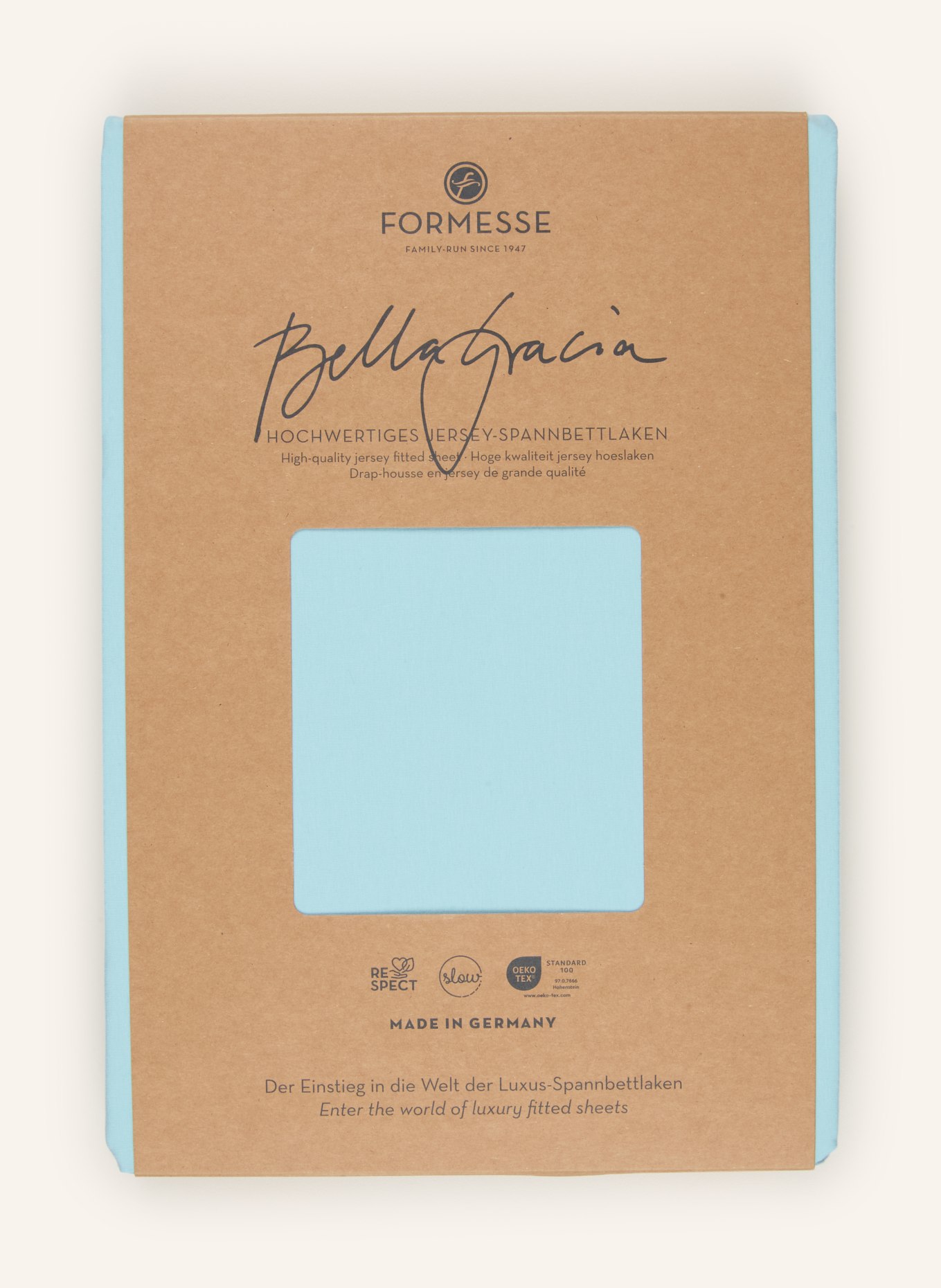 FORMESSE Prześcieradło z gumką BELLA GRACIA: TURKUSOWY