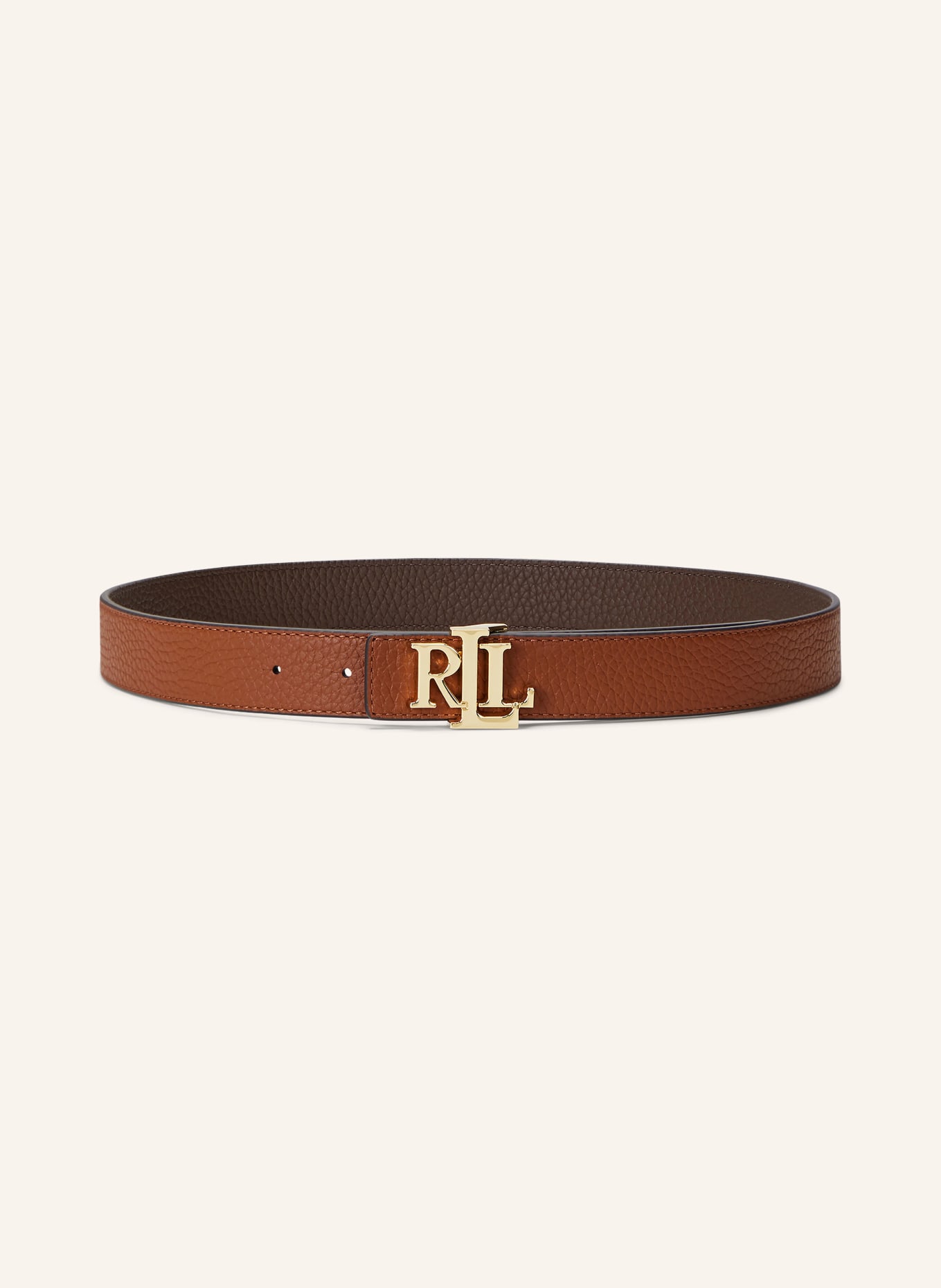 LAUREN RALPH LAUREN Reversible leather belt: BROWN / LIGHT BROWN