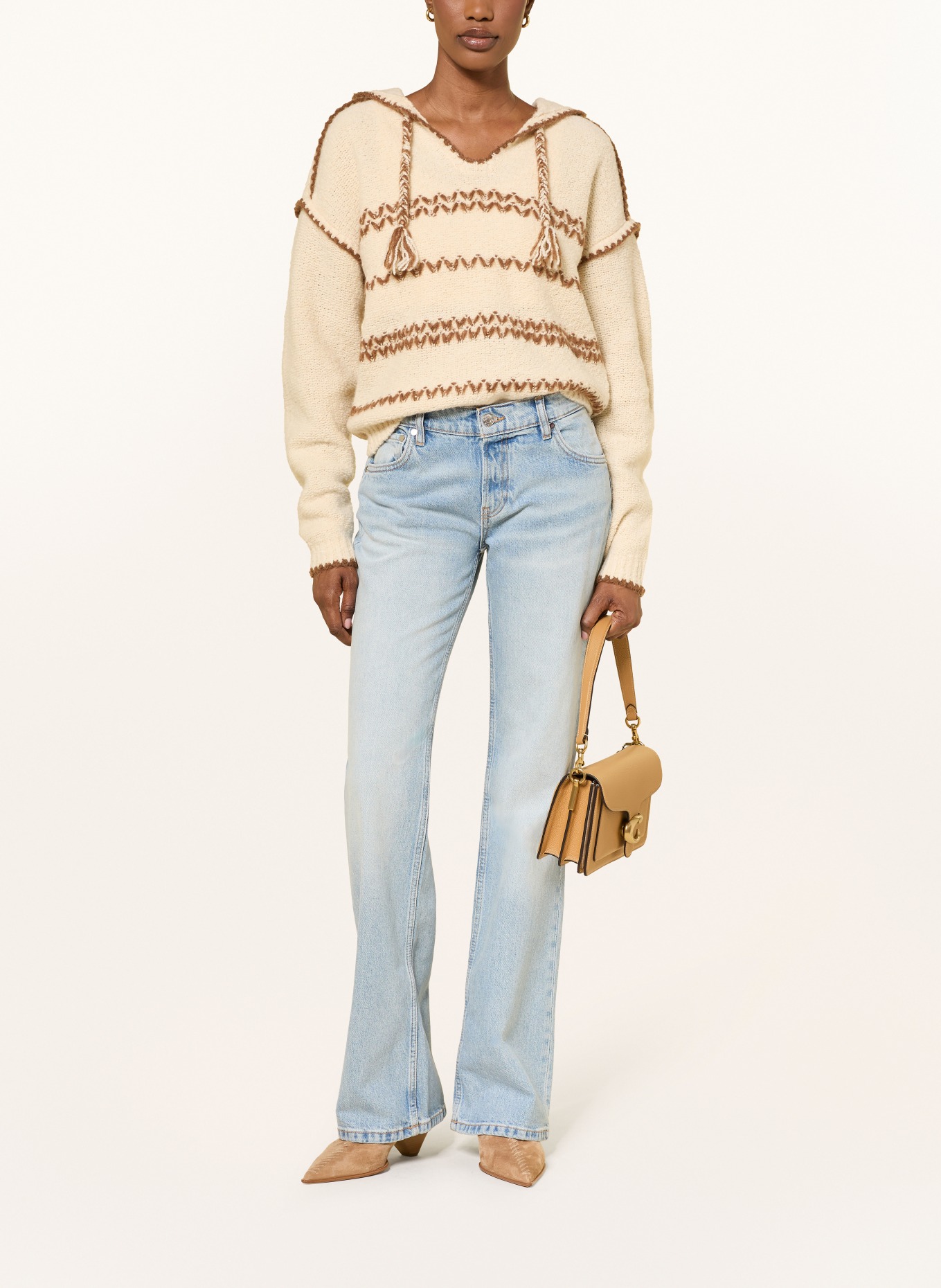 COACH Torba na ramię TABBY 26: CAMELOWY / ZŁOTY