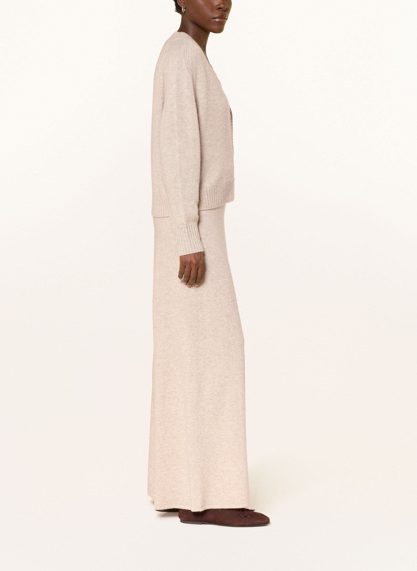 lilienfels Pantalon en maille avec cachemire: BEIGE