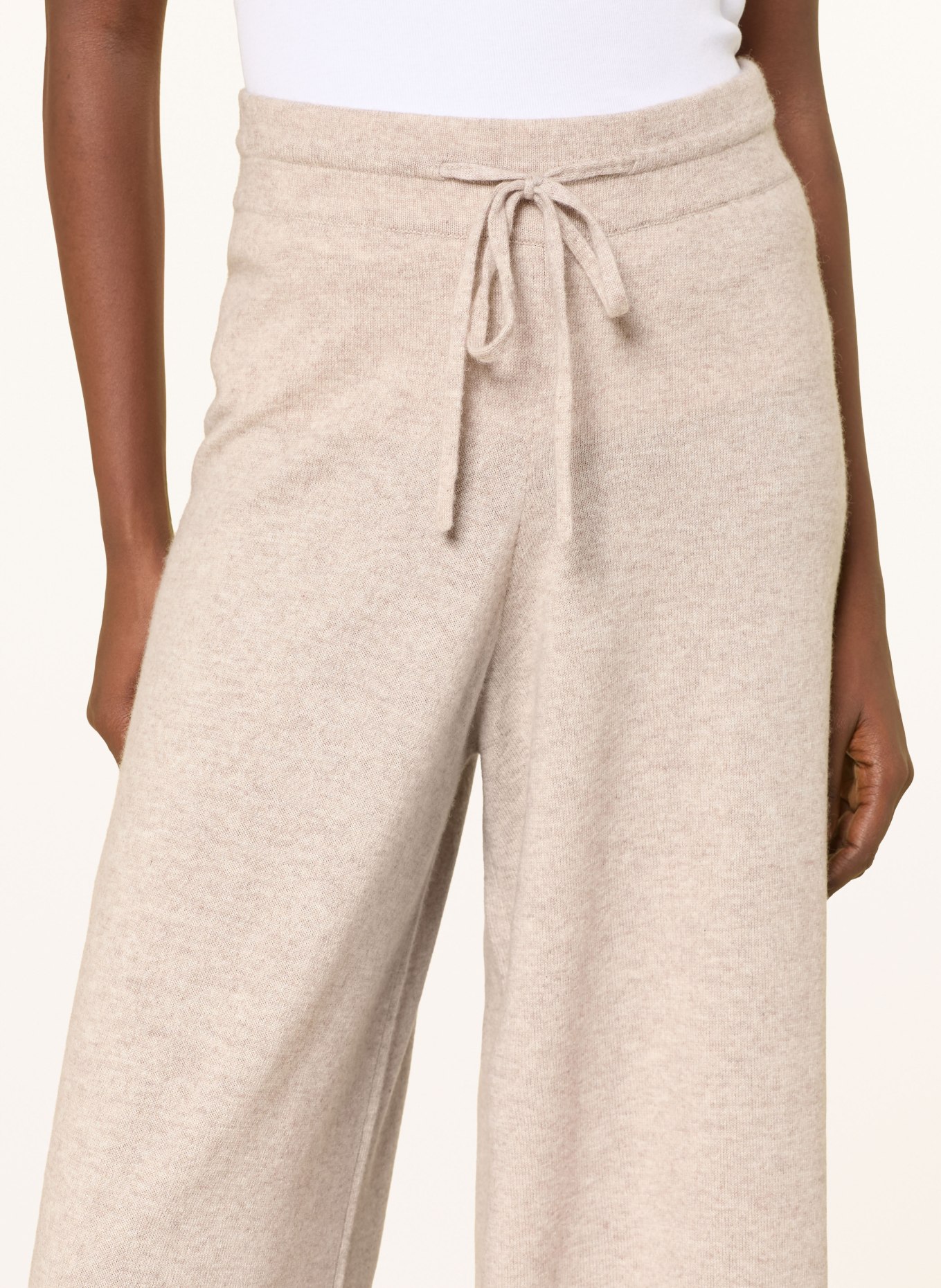 lilienfels Pantalon en maille avec cachemire: BEIGE