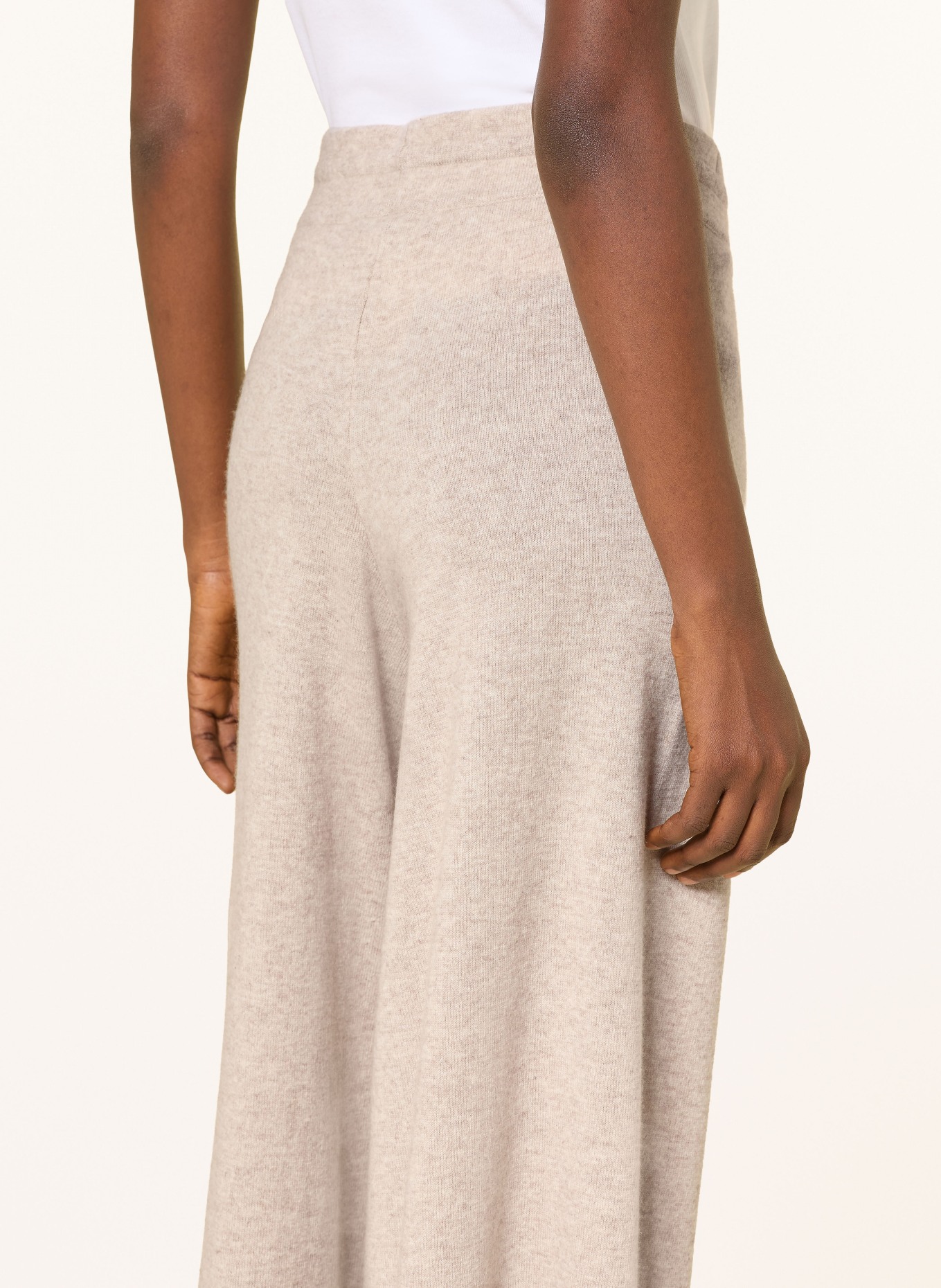 lilienfels Pantalon en maille avec cachemire: BEIGE
