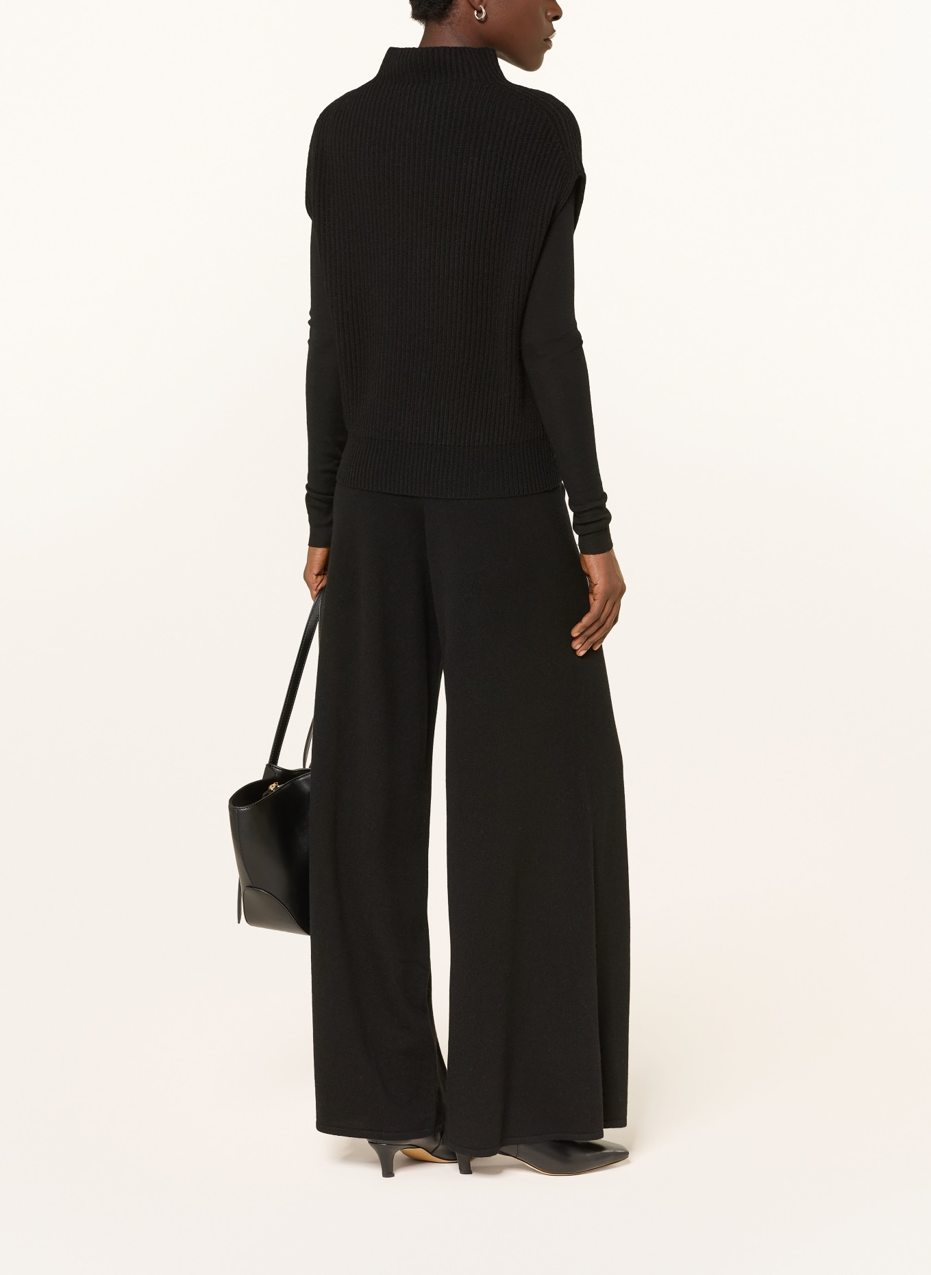 lilienfels Pantalon en maille avec cachemire: NOIR
