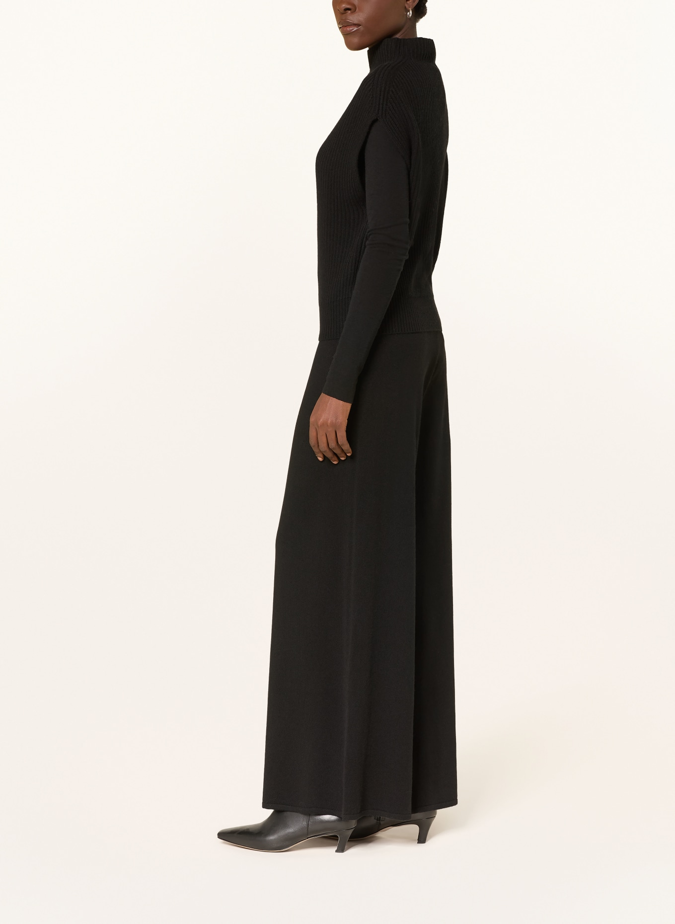 lilienfels Pantalon en maille avec cachemire: NOIR