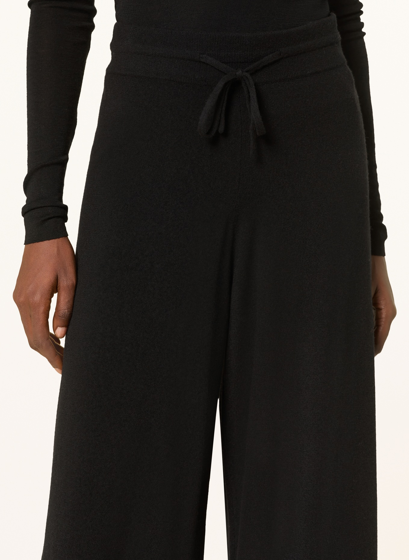 lilienfels Pantalon en maille avec cachemire: NOIR