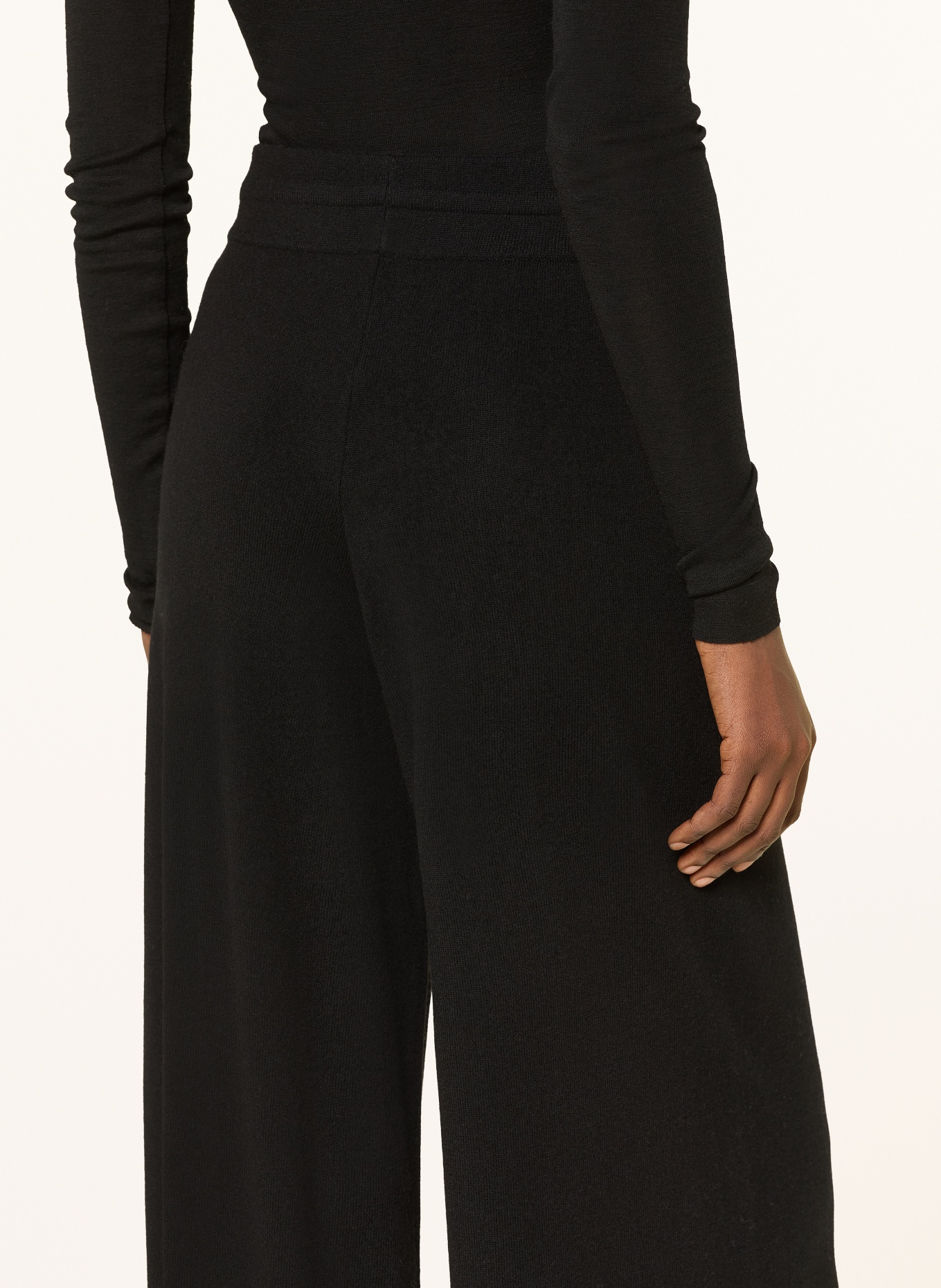 lilienfels Pantalon en maille avec cachemire: NOIR