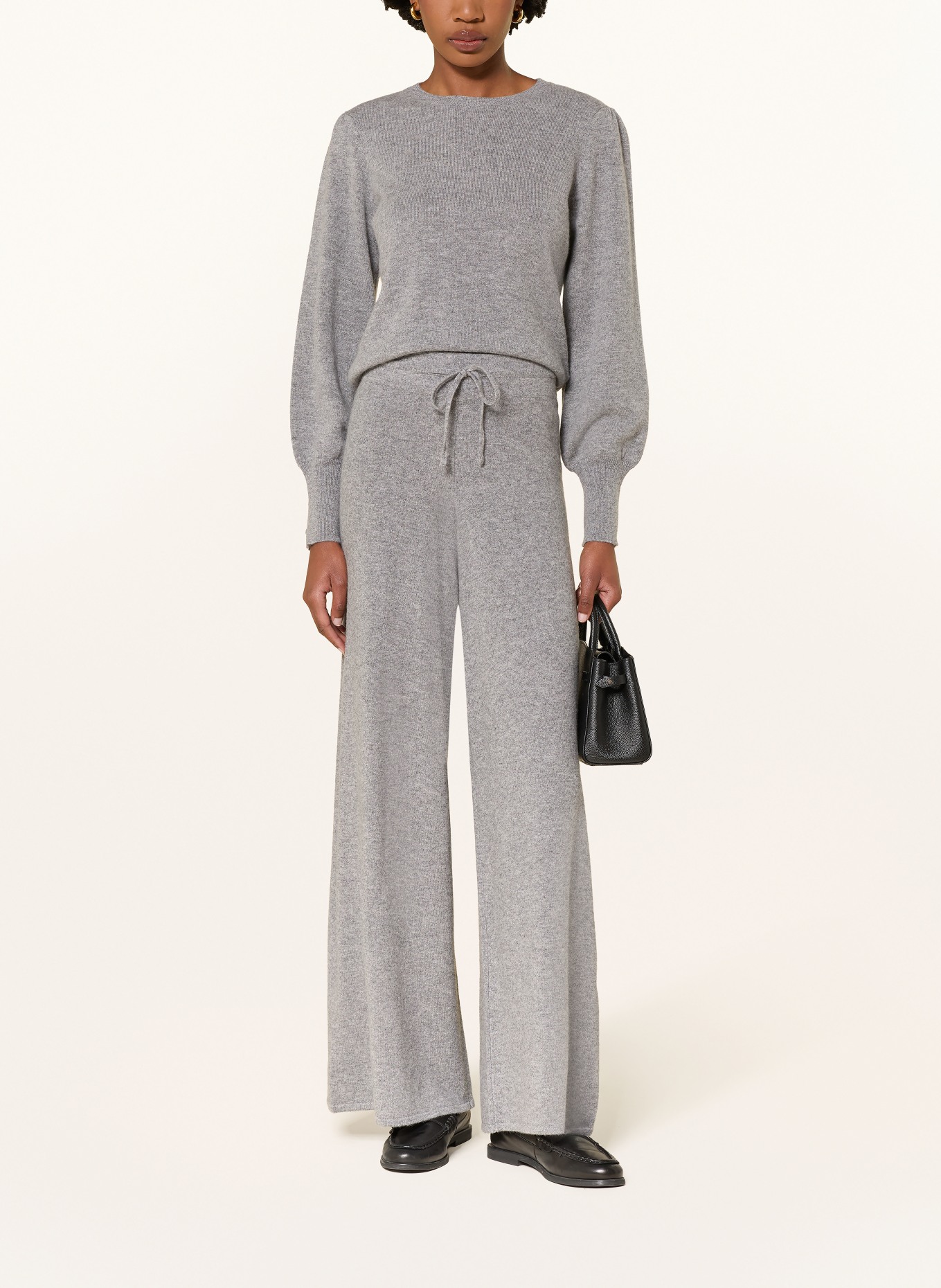 lilienfels Strickhose mit Cashmere: GRAU