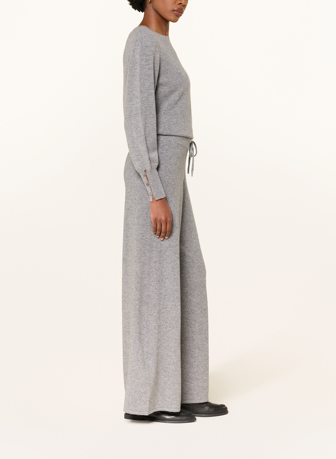 lilienfels Strickhose mit Cashmere: GRAU