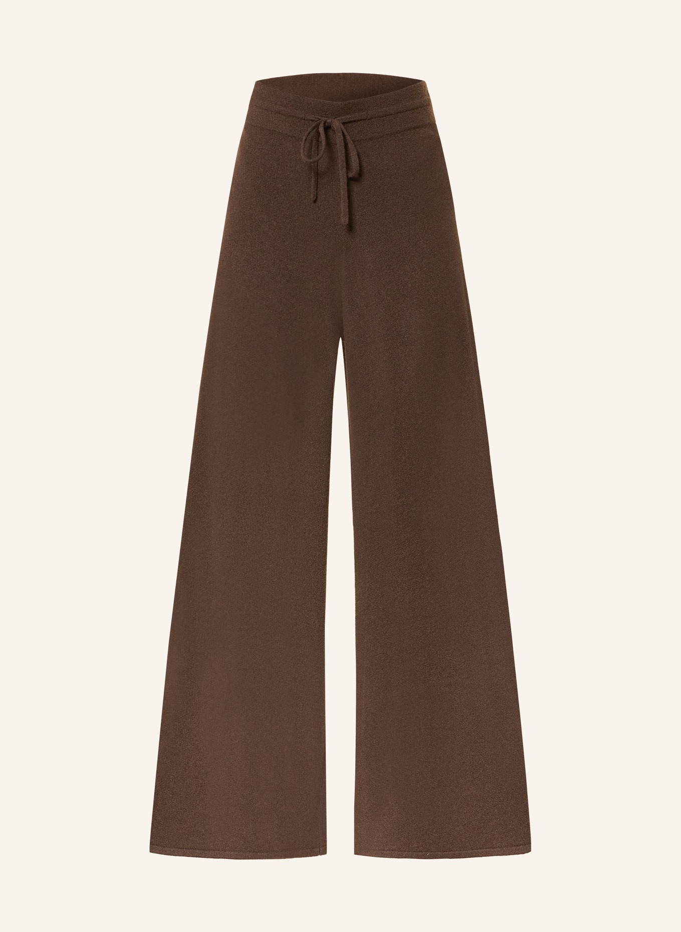 lilienfels Pantalon en maille avec cachemire: MARRON FONCÉ