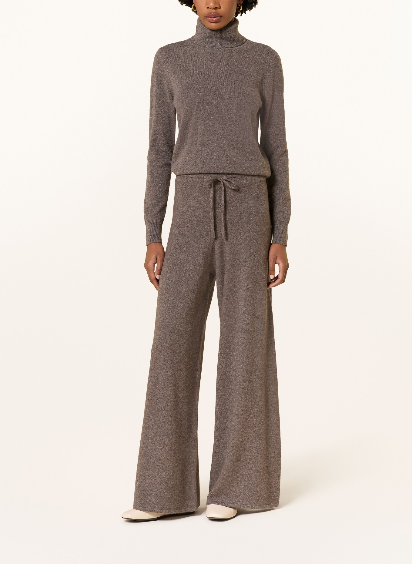 lilienfels Pantalon en maille avec cachemire: MARRON