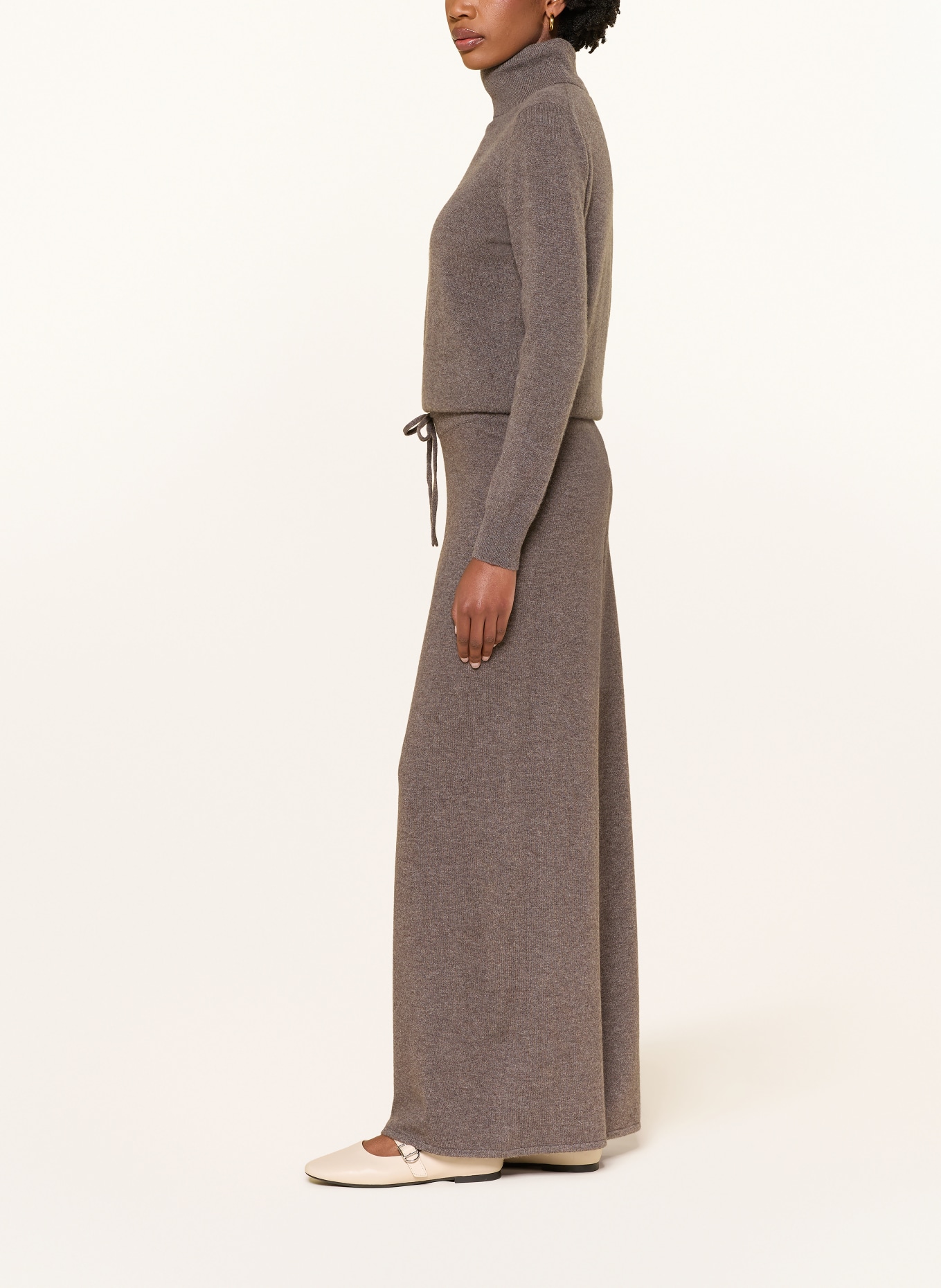 lilienfels Pantalon en maille avec cachemire: MARRON