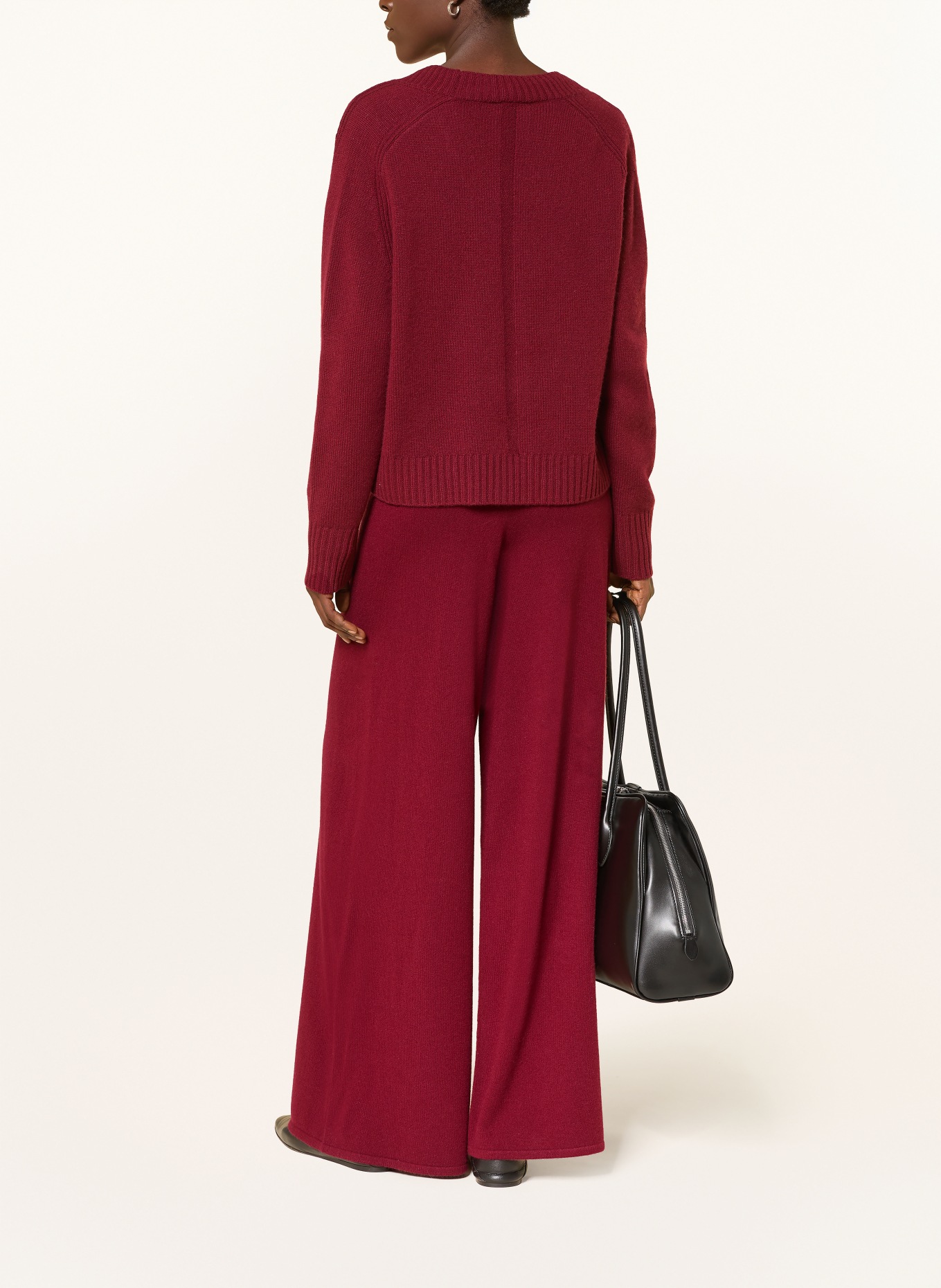 lilienfels Strickhose mit Cashmere: DUNKELROT