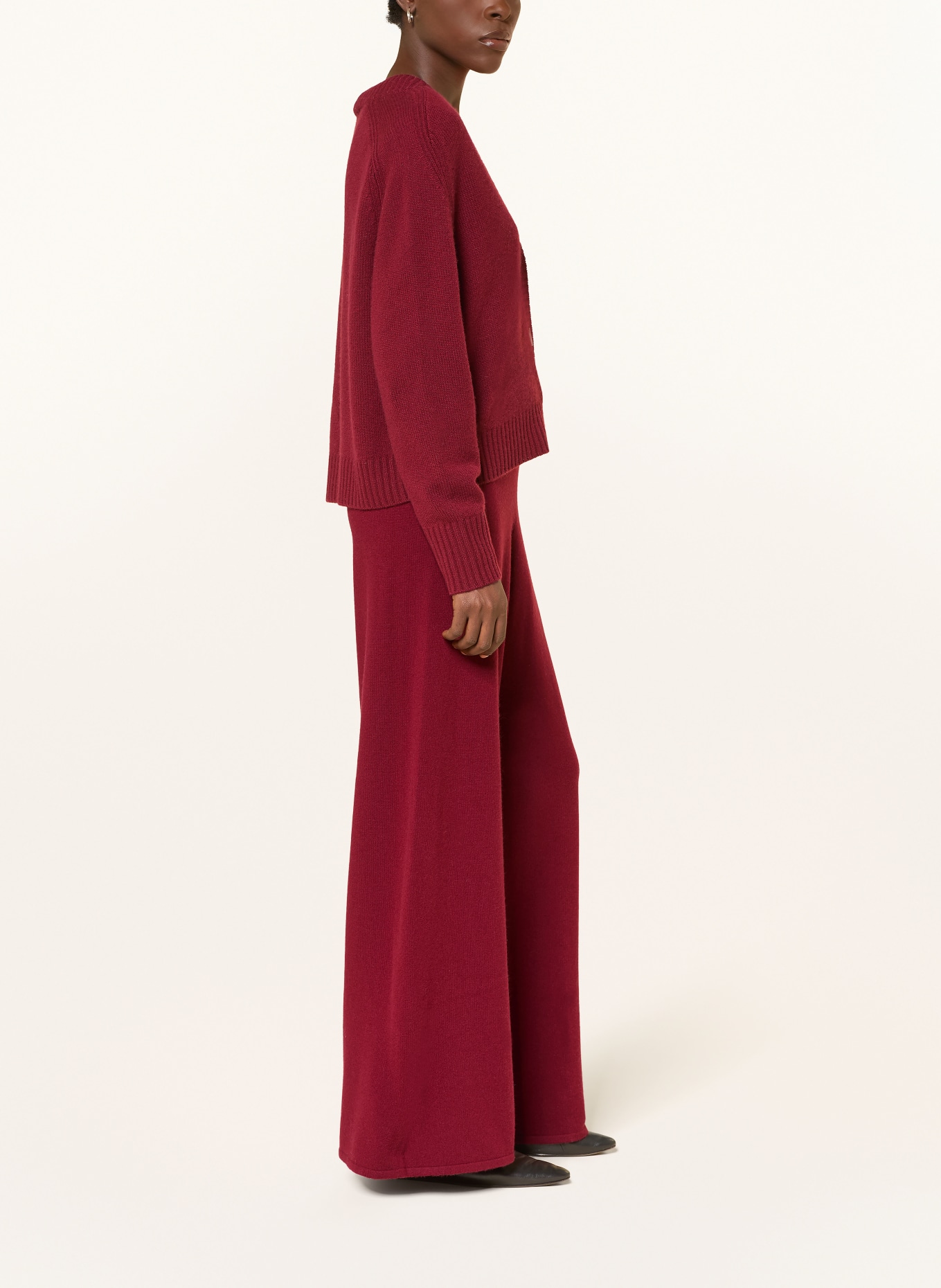 lilienfels Strickhose mit Cashmere: DUNKELROT