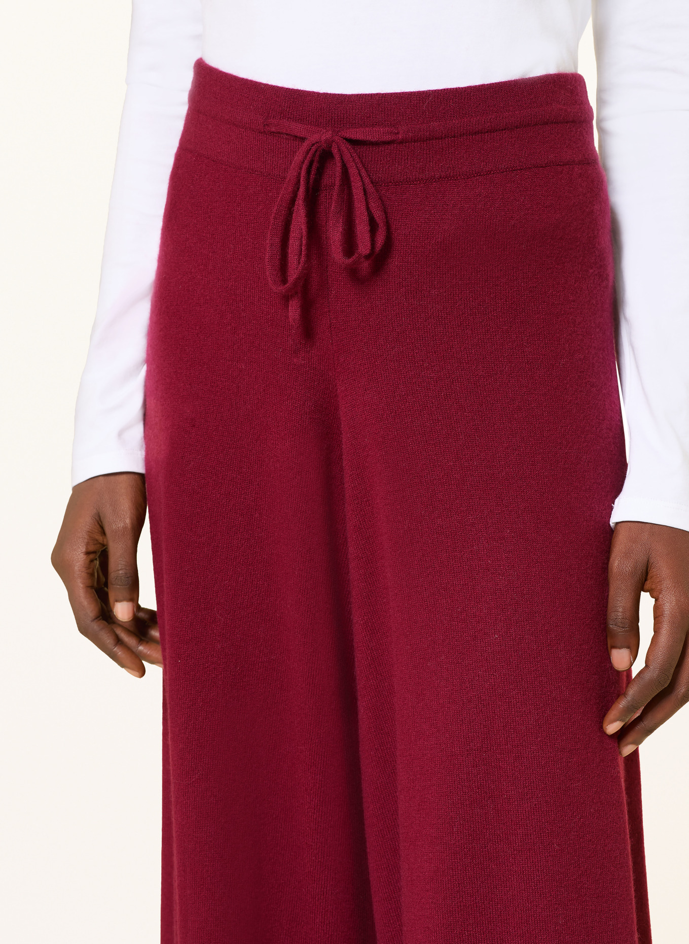 lilienfels Strickhose mit Cashmere: DUNKELROT