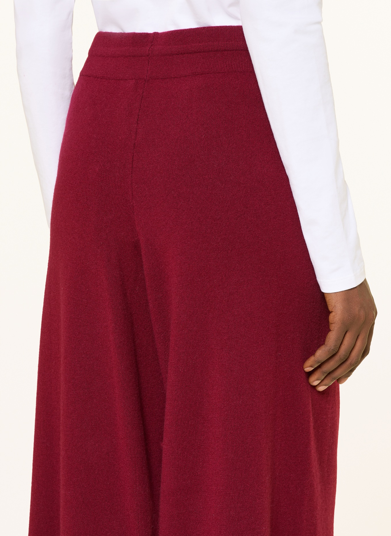 lilienfels Strickhose mit Cashmere: DUNKELROT